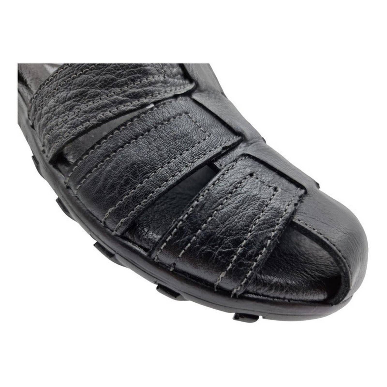 Sandalias Huarache Hombre Piel Negro 20 Hrs 406 25-30 Cm 