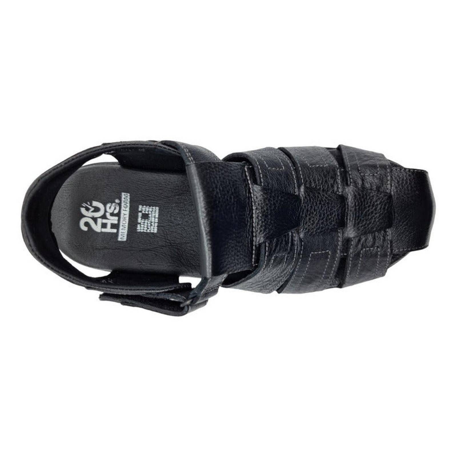 Sandalias Huarache Hombre Piel Negro 20 Hrs 406 25-30 Cm 