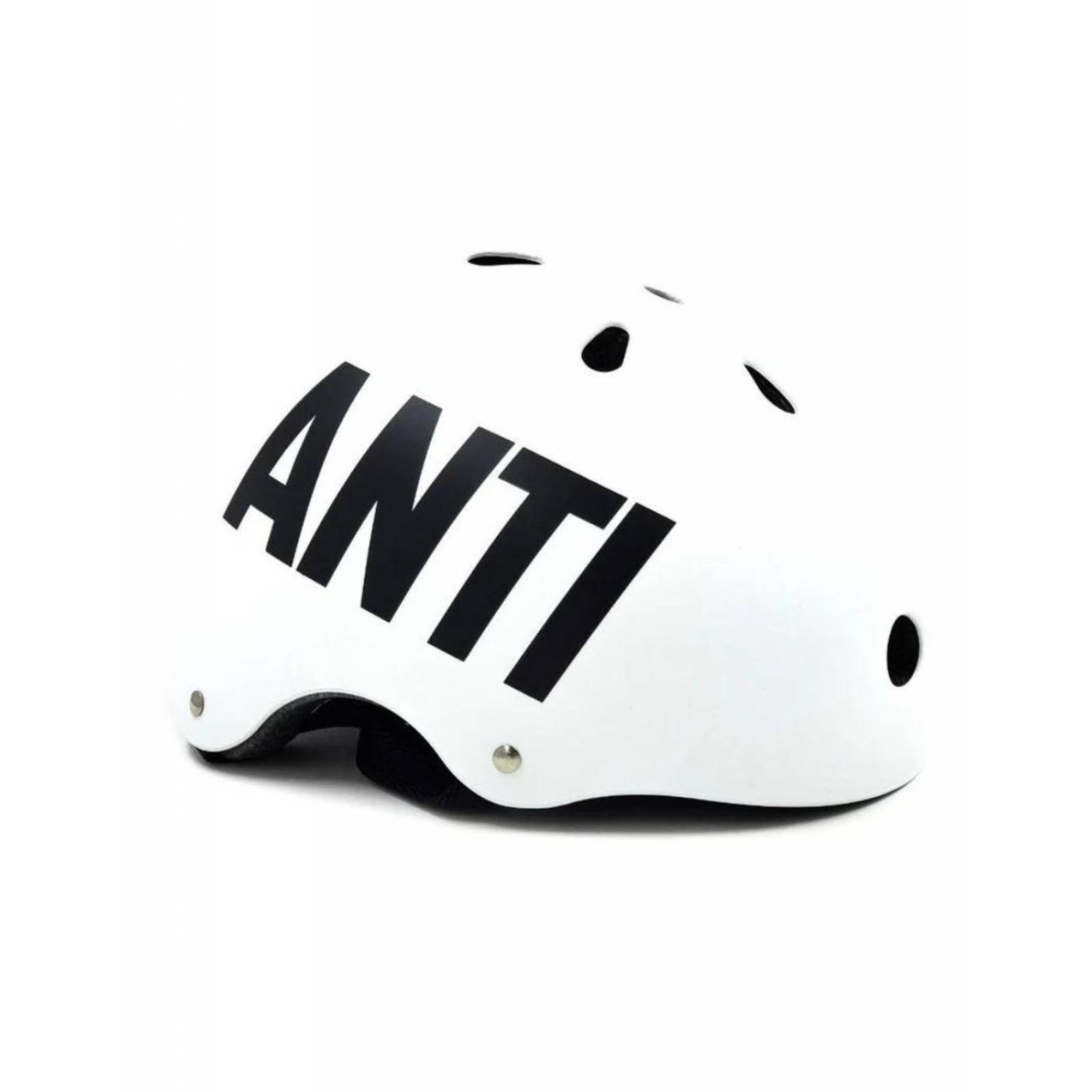 Casco Skate Antifashion Blanco Con Negro Estilo Fox Xtreme 
