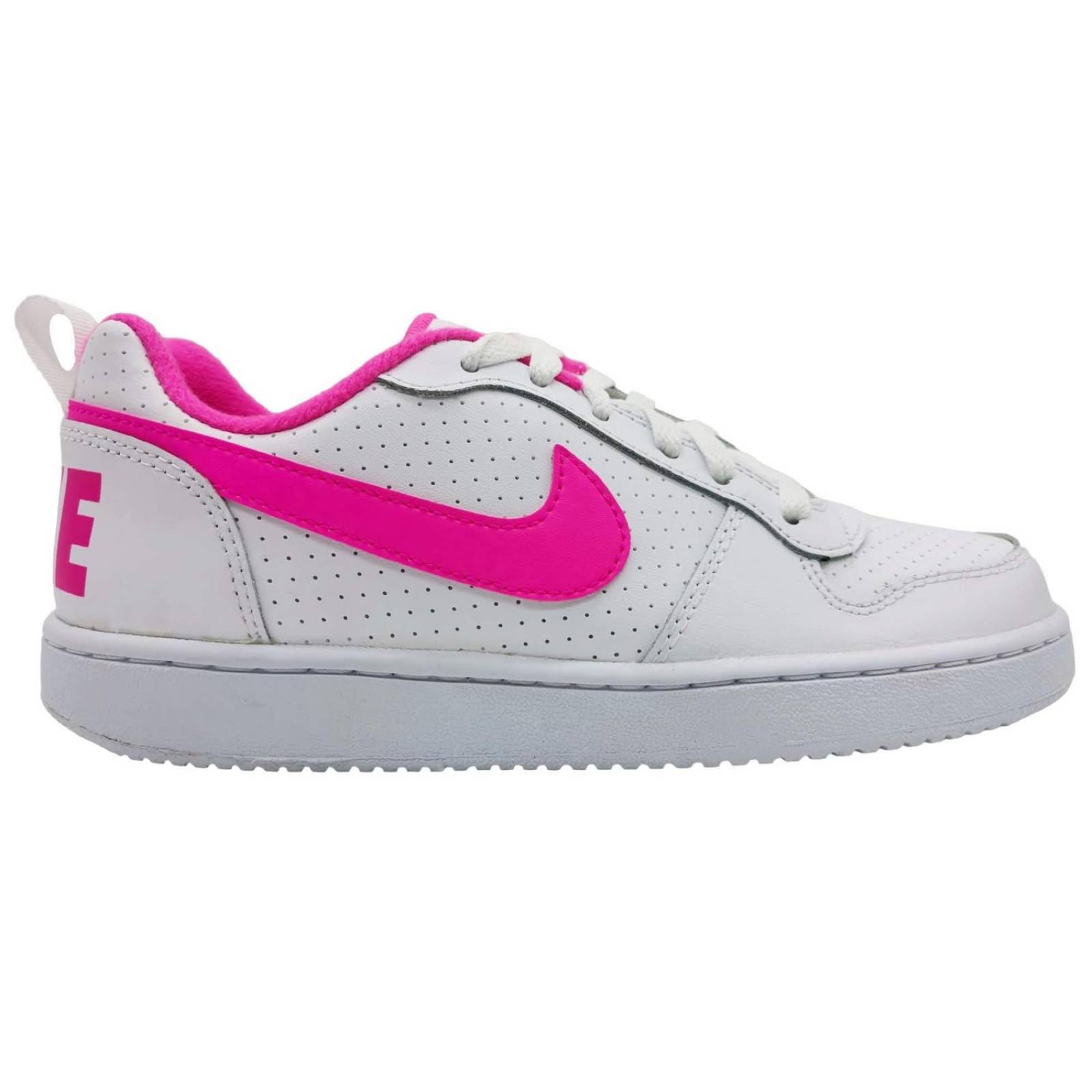 Tenis Nike Court Boroug Low GS Para Mujer Blanco-Rosa 845104 100 