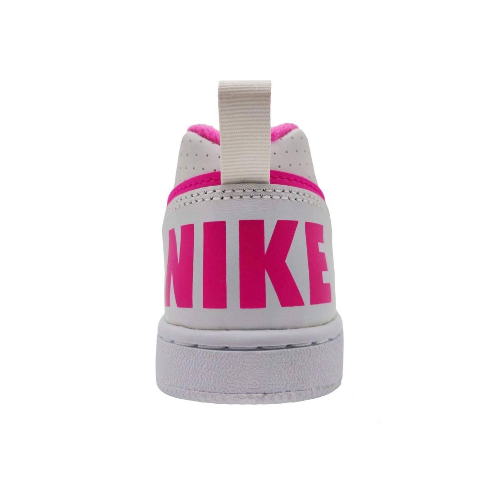 Tenis Nike Court Boroug Low GS Para Mujer Blanco-Rosa 845104 100 