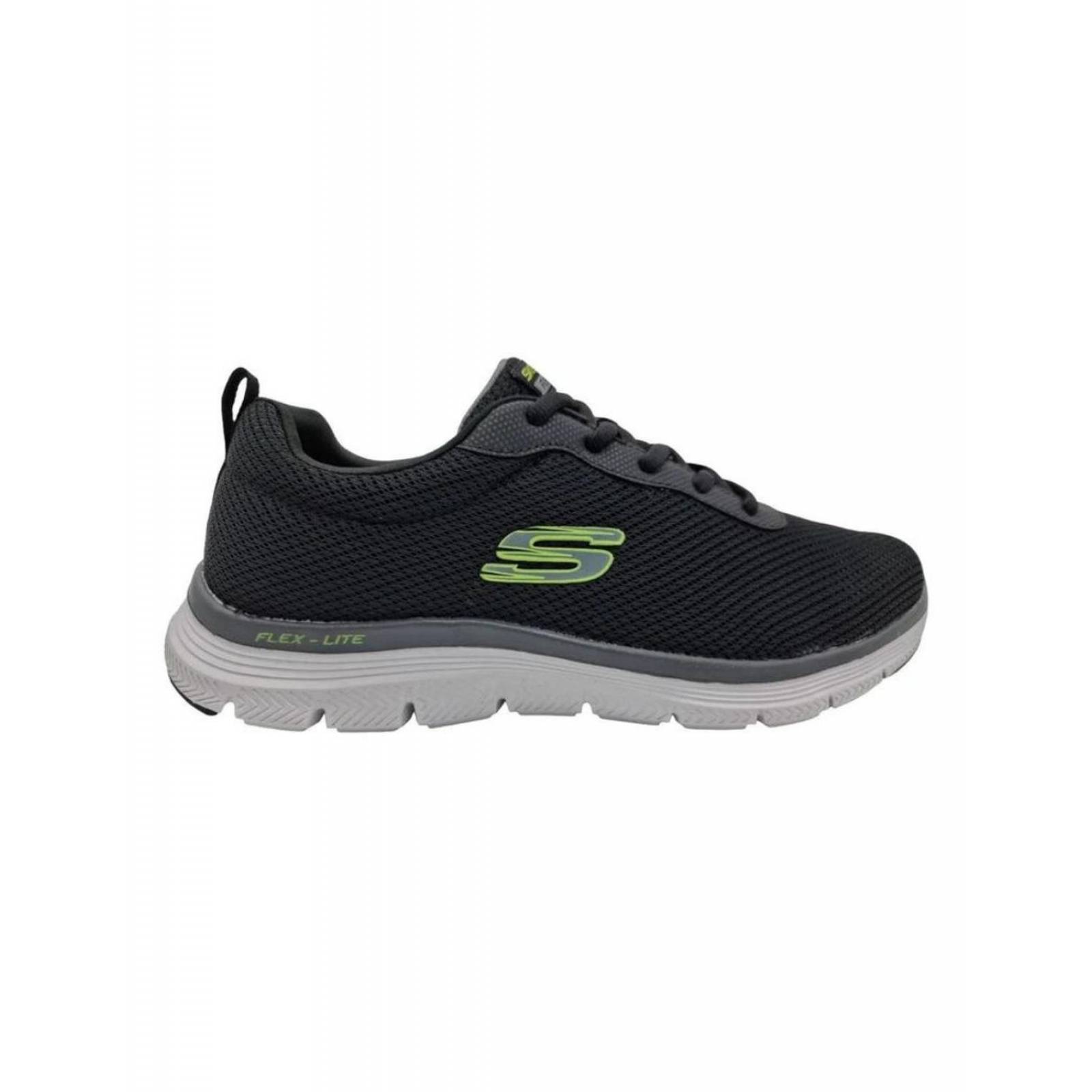 Tenis Skechers Sport Flex-lite Color Negro Para Hombre 