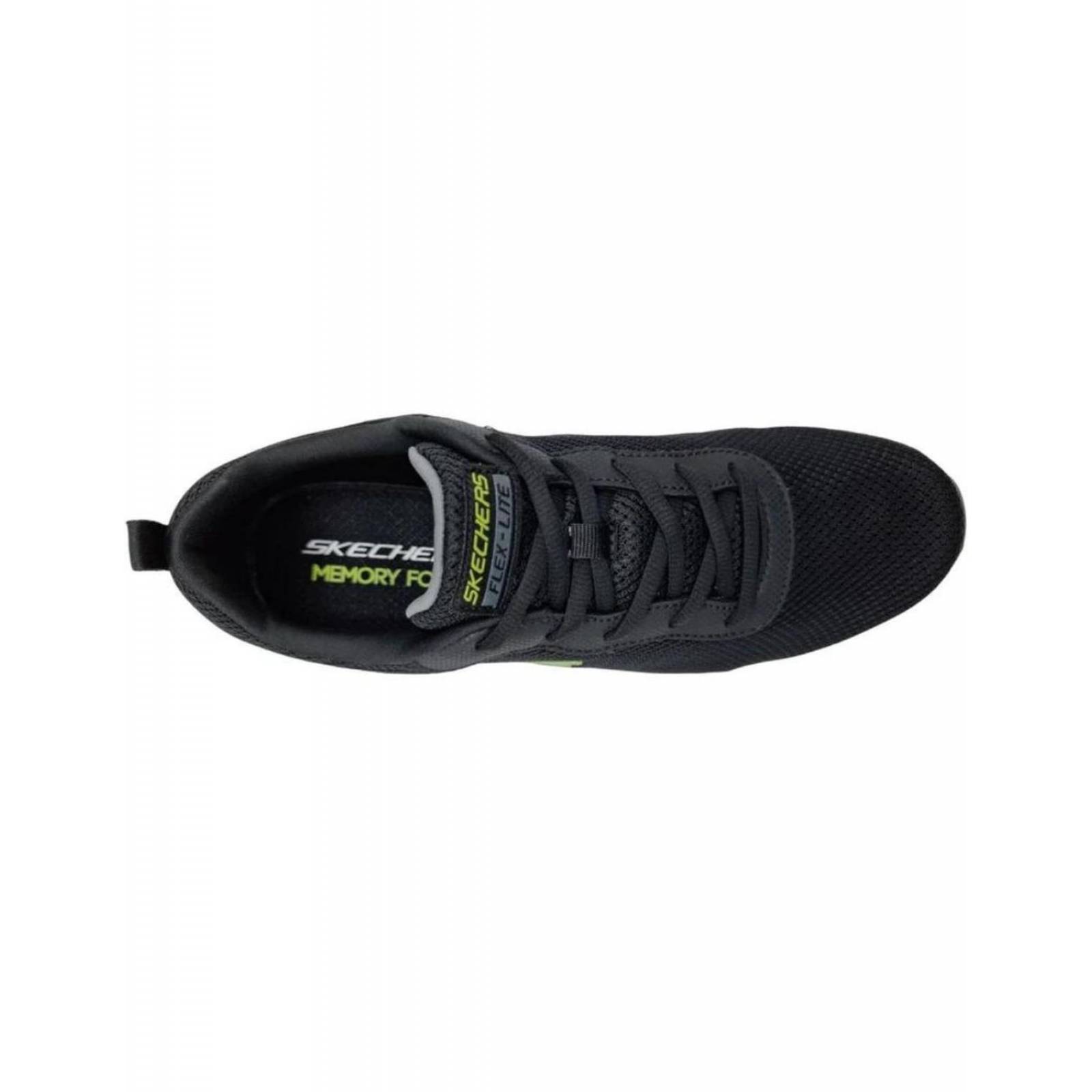 Tenis Skechers Sport Flex-lite Color Negro Para Hombre 