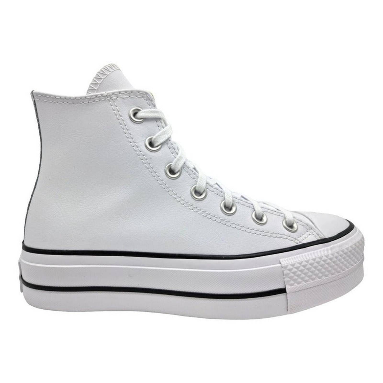 Converse Plataforma All Star Chuck Taylor Bota Blanco Piel 