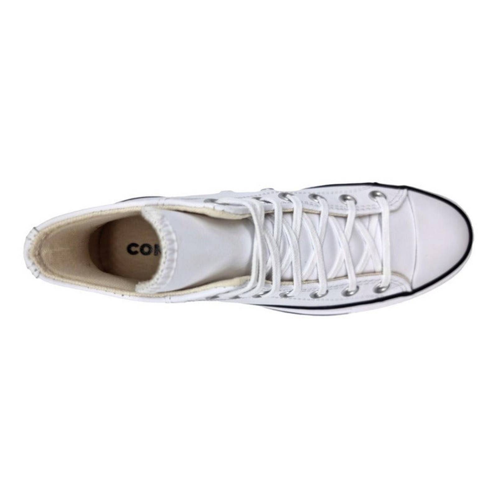 Converse Plataforma All Star Chuck Taylor Bota Blanco Piel 