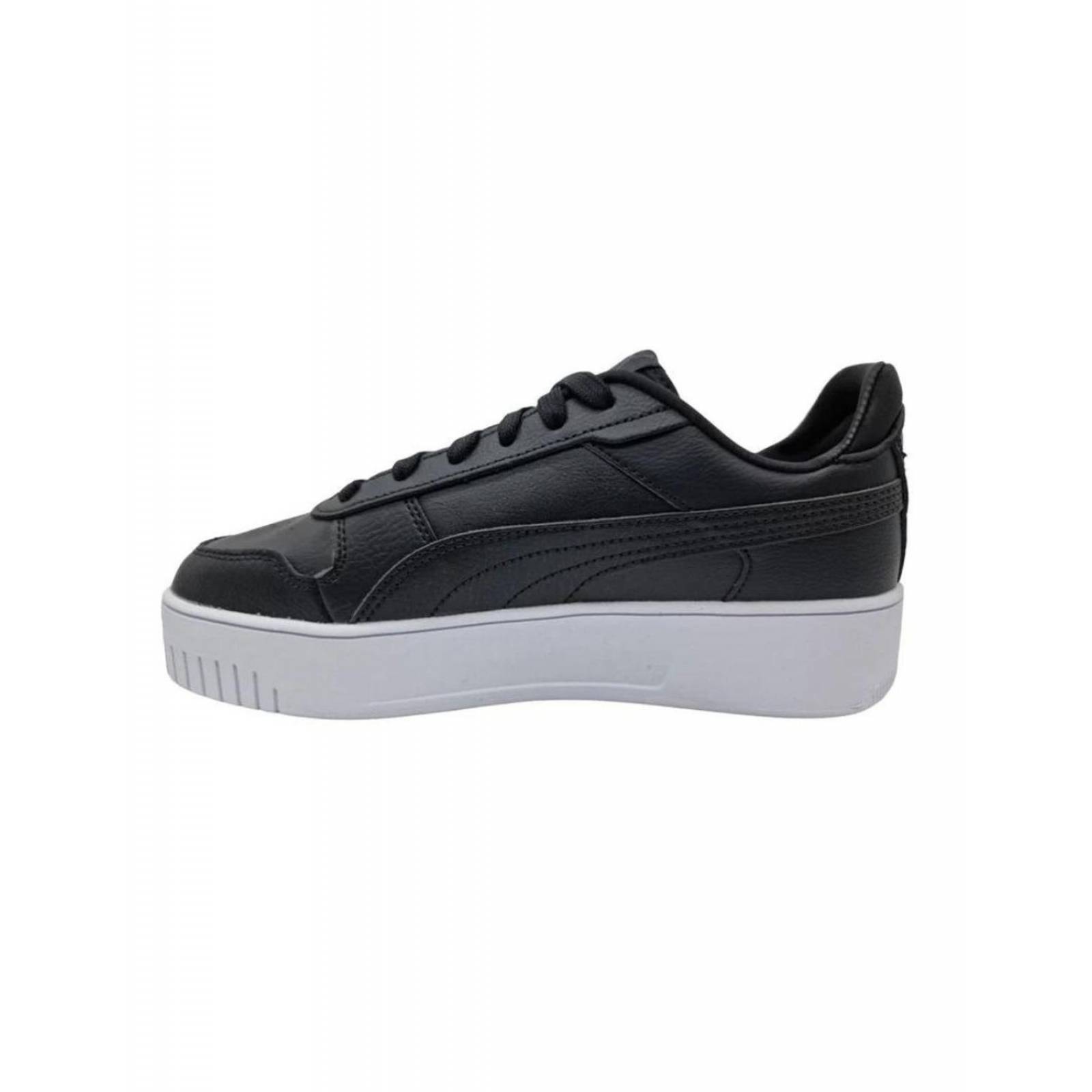 Tenis Puma De Piel Negro Mujer Carina Street Clasico Retro 