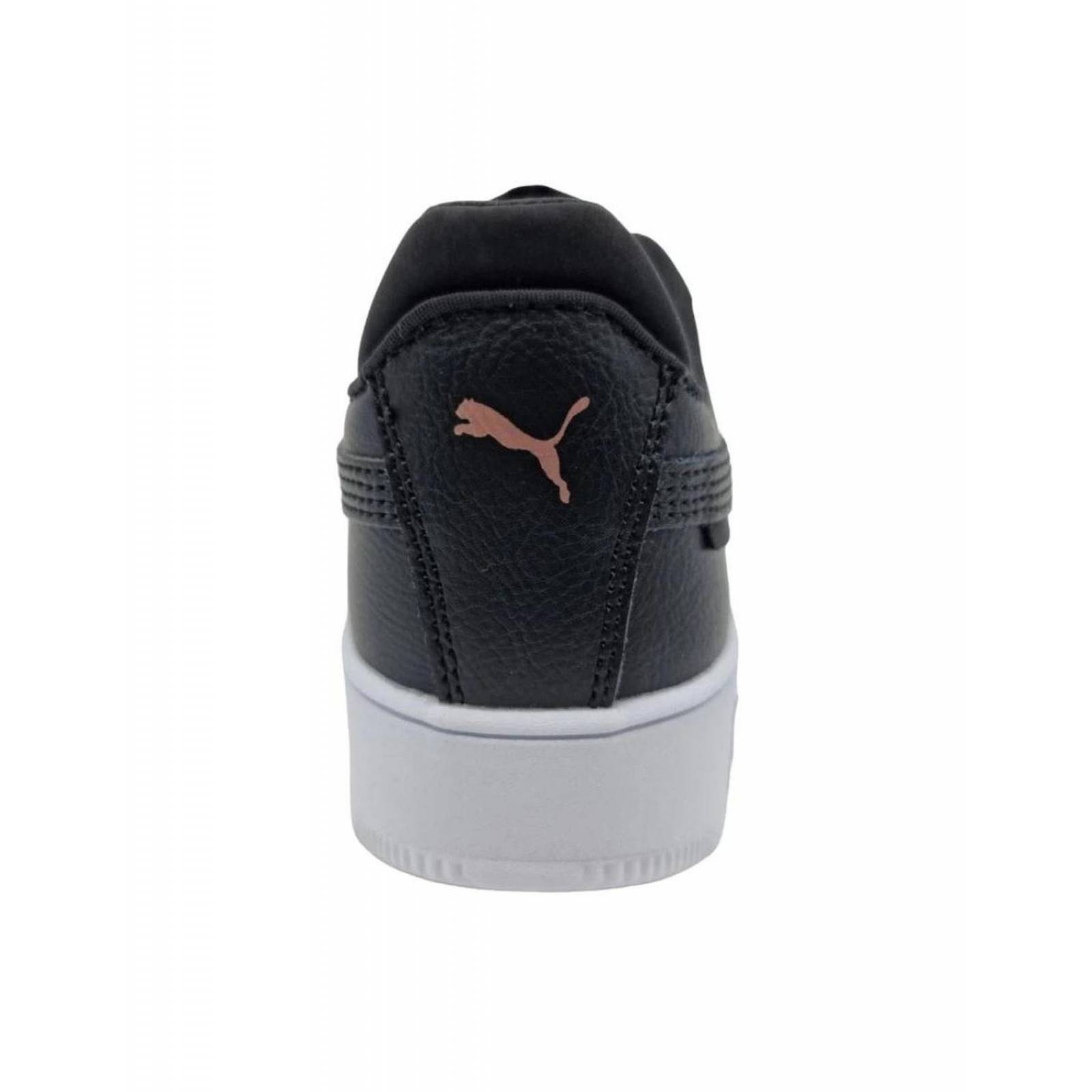 Tenis Puma De Piel Negro Mujer Carina Street Clasico Retro 
