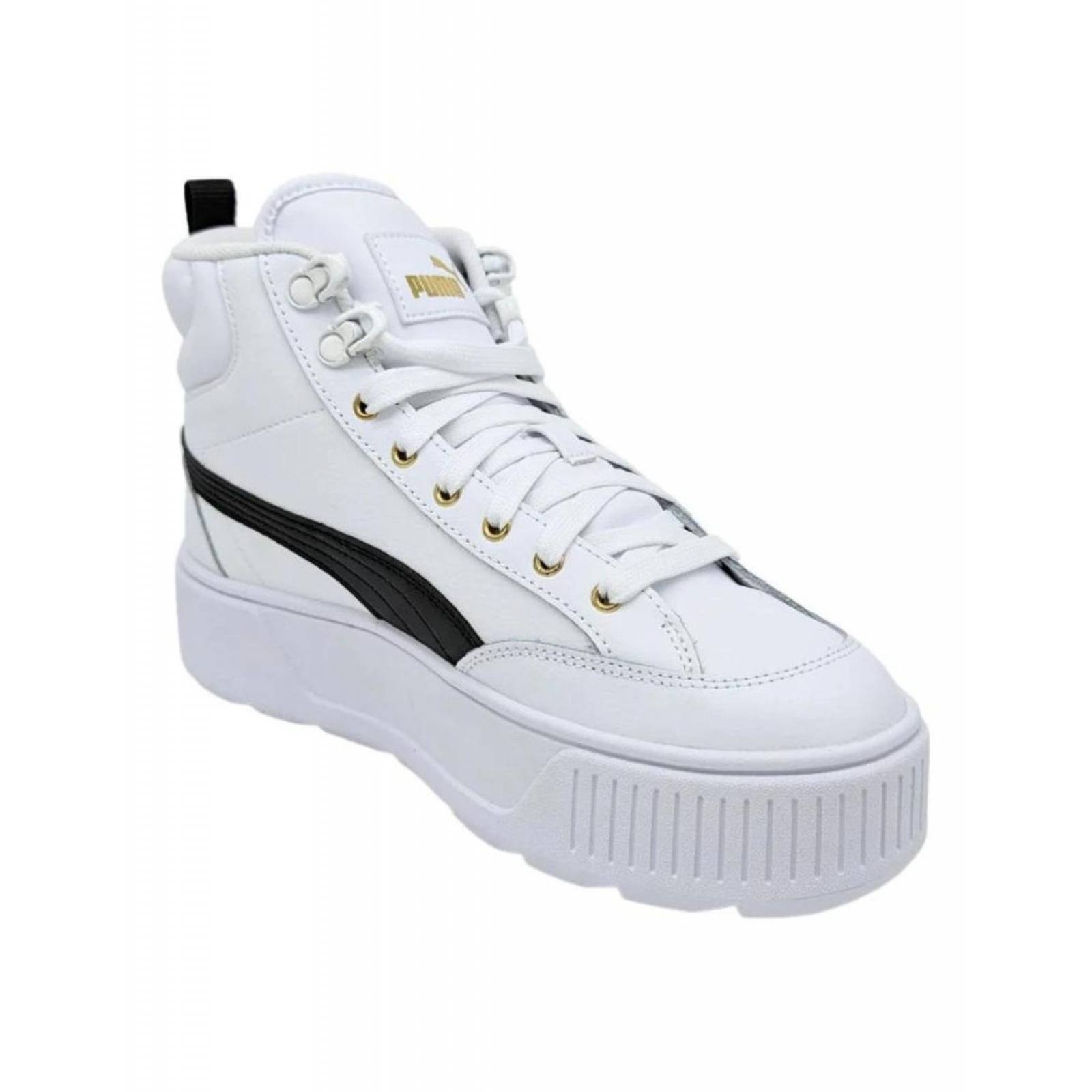Tenis Mujer Puma Karmen-mid 38585703 Piel % White-black 