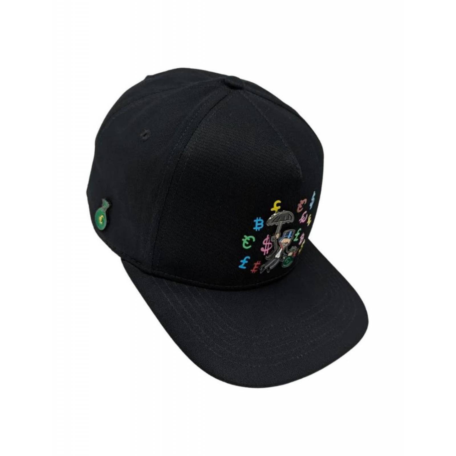 Gorra Cash Only Monopoly Blue Visor Negra Snapback 2023 30 