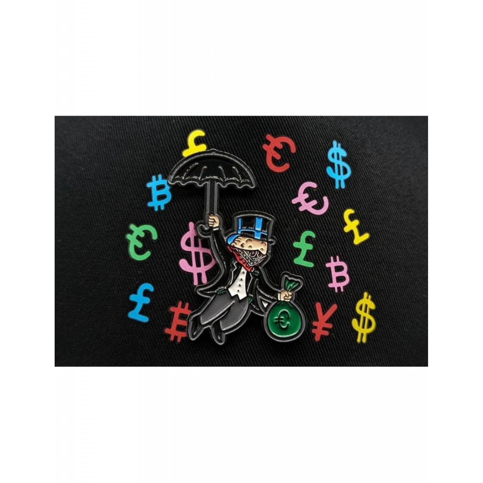 Gorra Cash Only Monopoly Blue Visor Negra Snapback 2023 30 