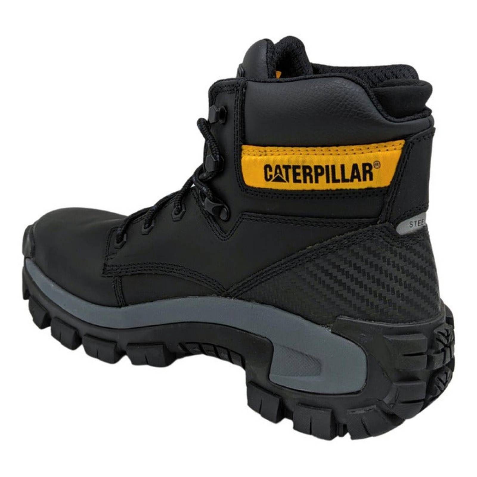 Botas Cat Invader Hi Negro Con Casco Para Hombre P91287 