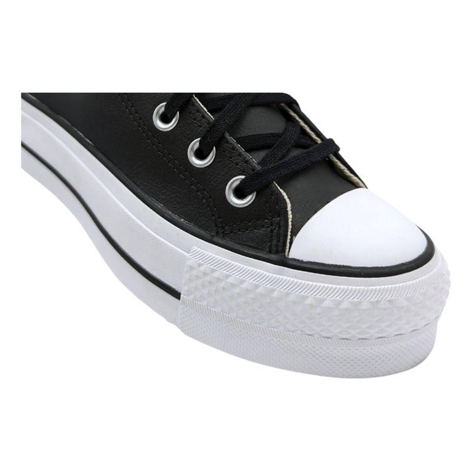 Converse Plataforma All Star Chuck Taylor Bota Negro Piel 