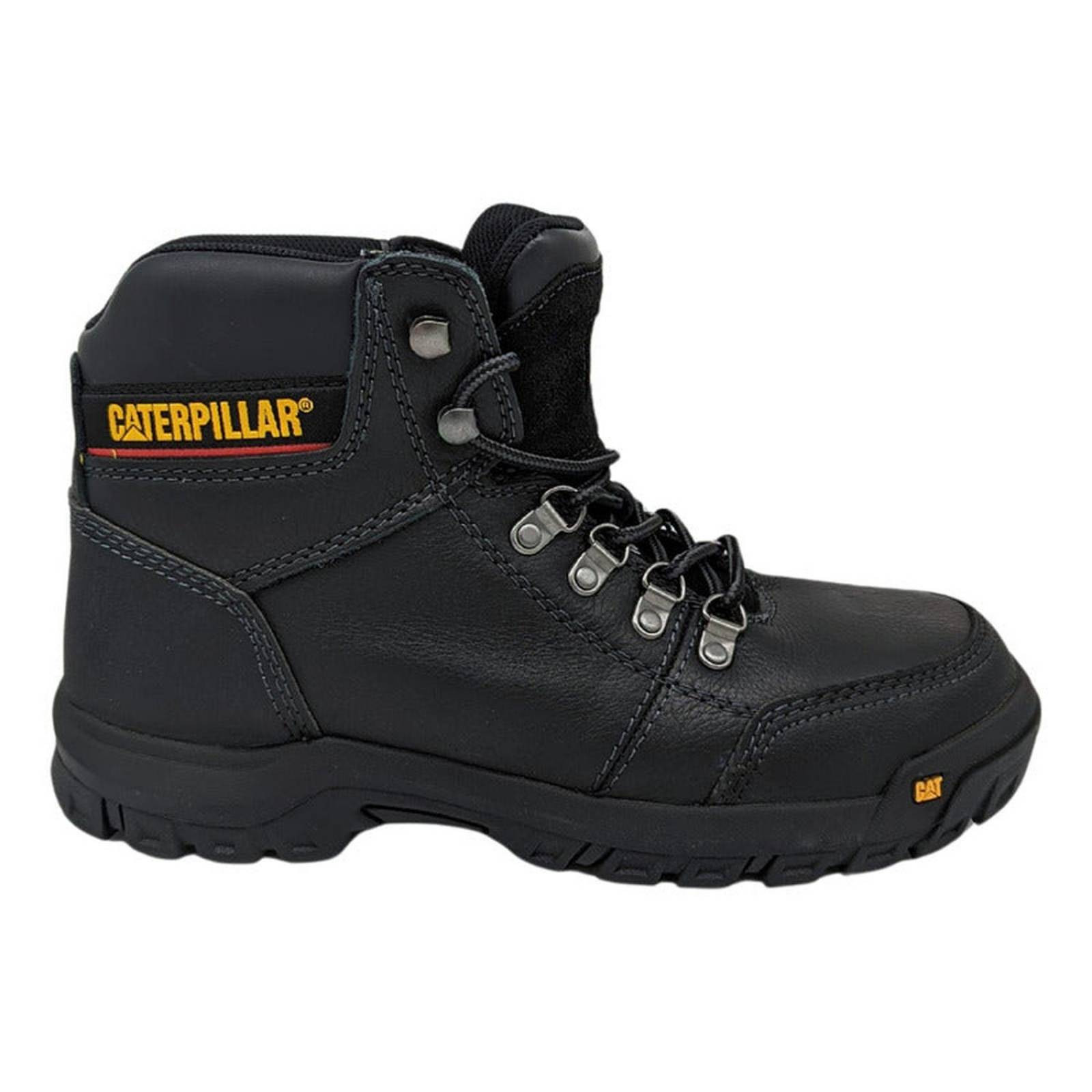 Botas Cat Piel Negras Outline St P90800 Para Hombre 