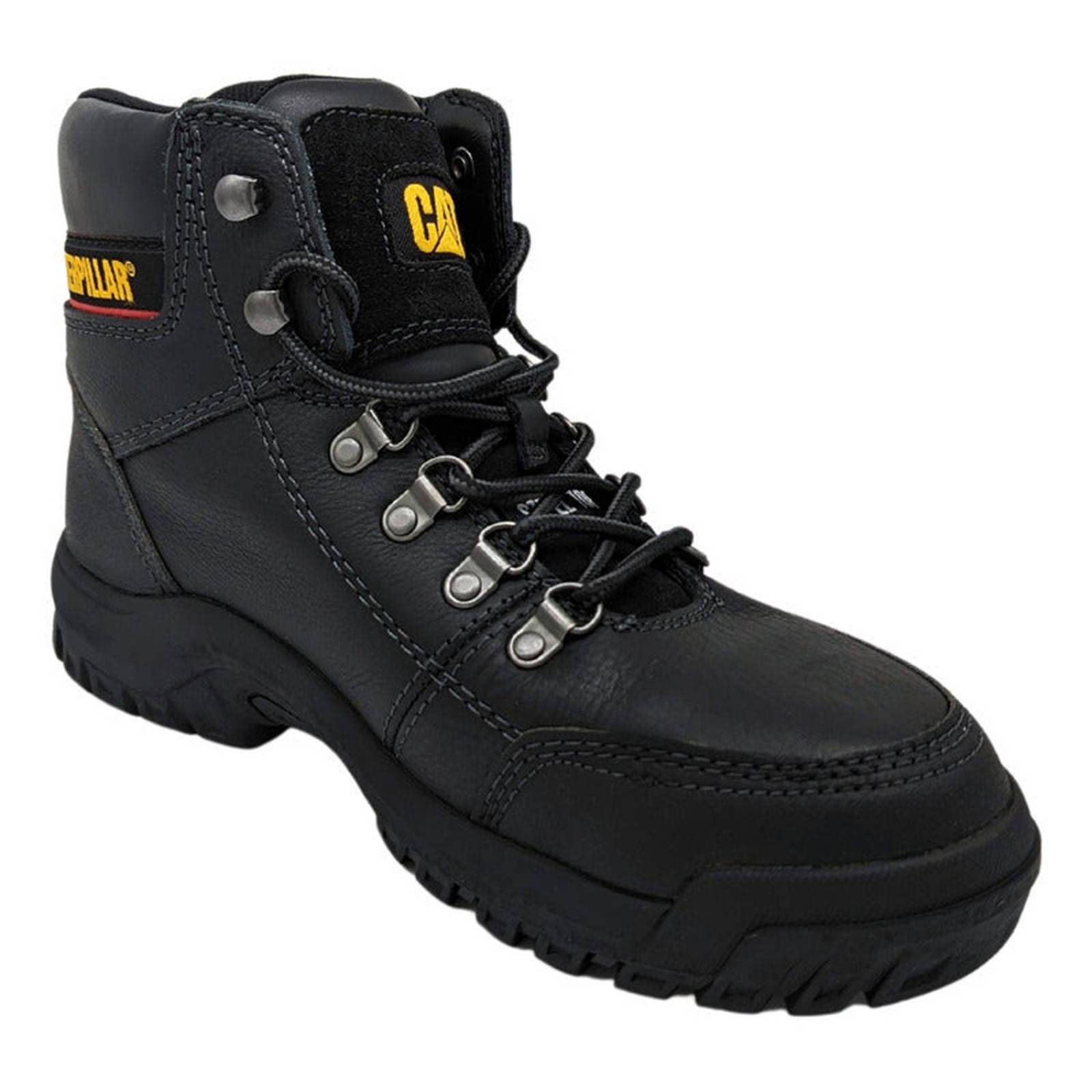 Botas Cat Piel Negras Outline St P90800 Para Hombre 