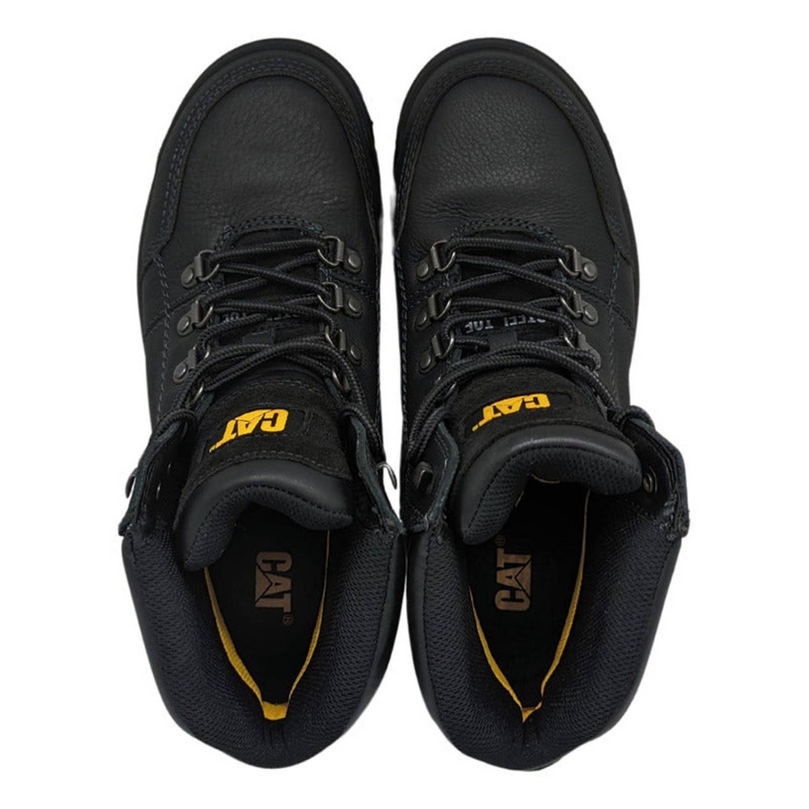 Botas Cat Piel Negras Outline St P90800 Para Hombre 