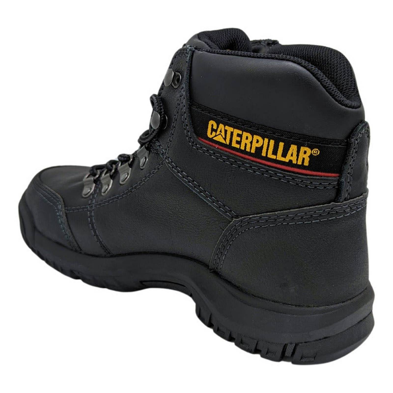 Botas Cat Piel Negras Outline St P90800 Para Hombre 