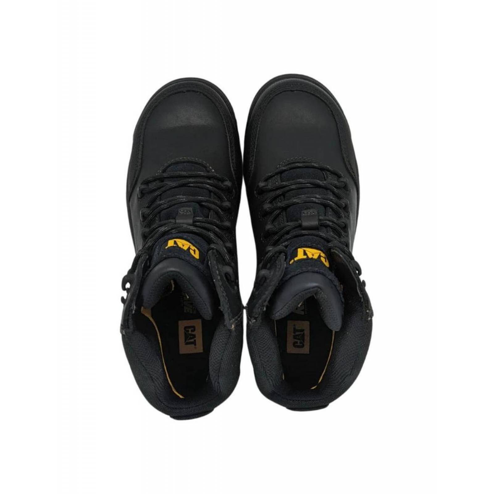 Botas Cat Piel Negras Resorption Ct Wp P90976 Para Hombre 