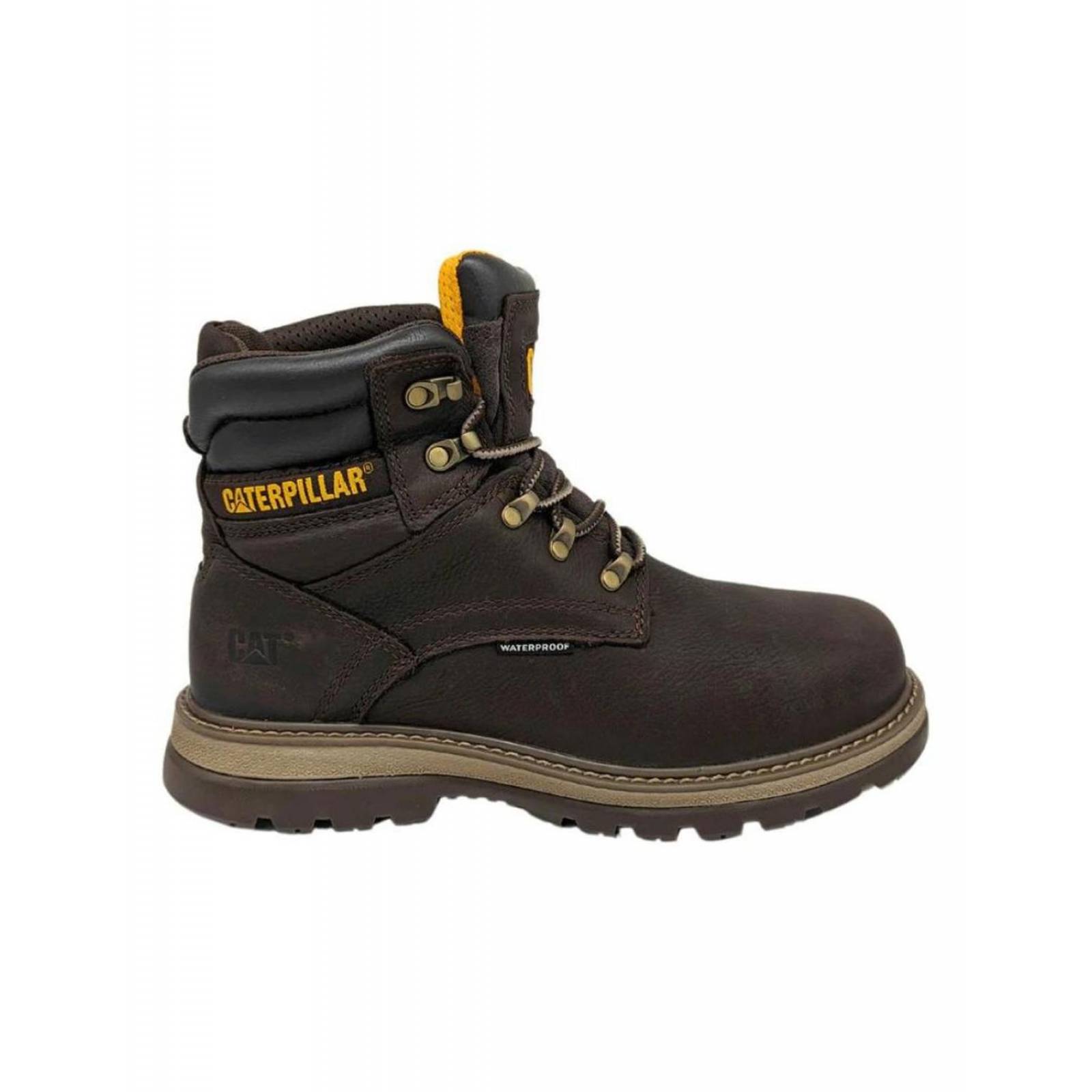 Botas Cat Piel Café Fairbanks P91080 Para Hombre 