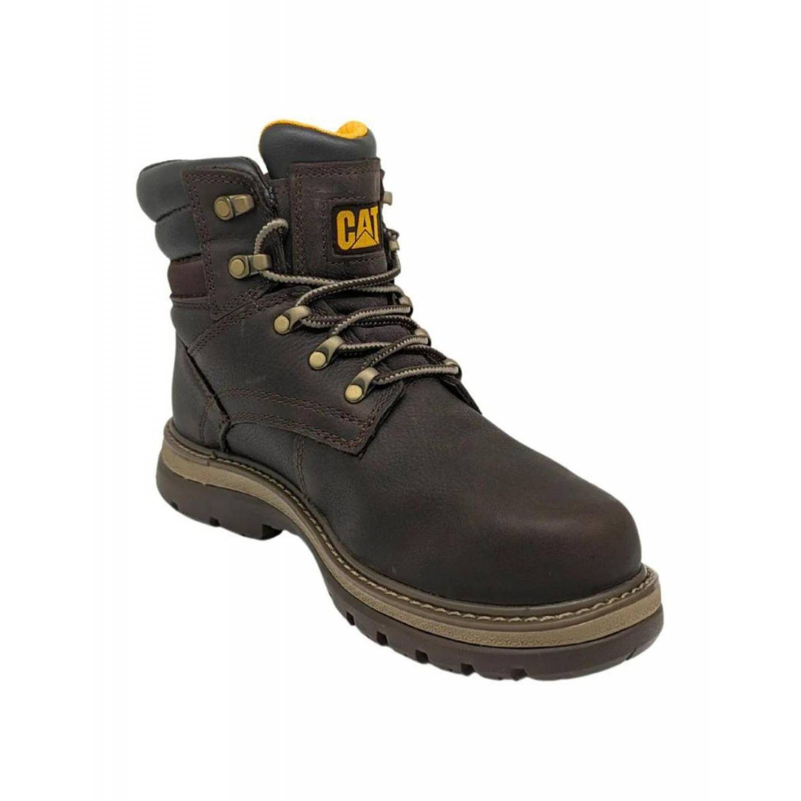 Botas Cat Piel Café Fairbanks P91080 Para Hombre 