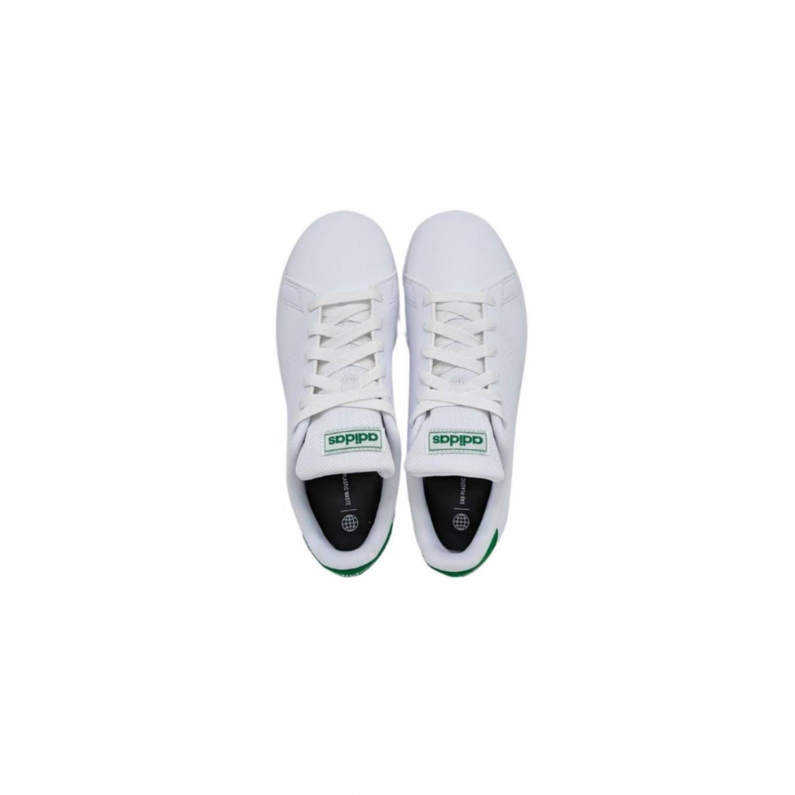 Tenis Adidas Advantage K Blanco-Verde GY6995 Para Mujer 