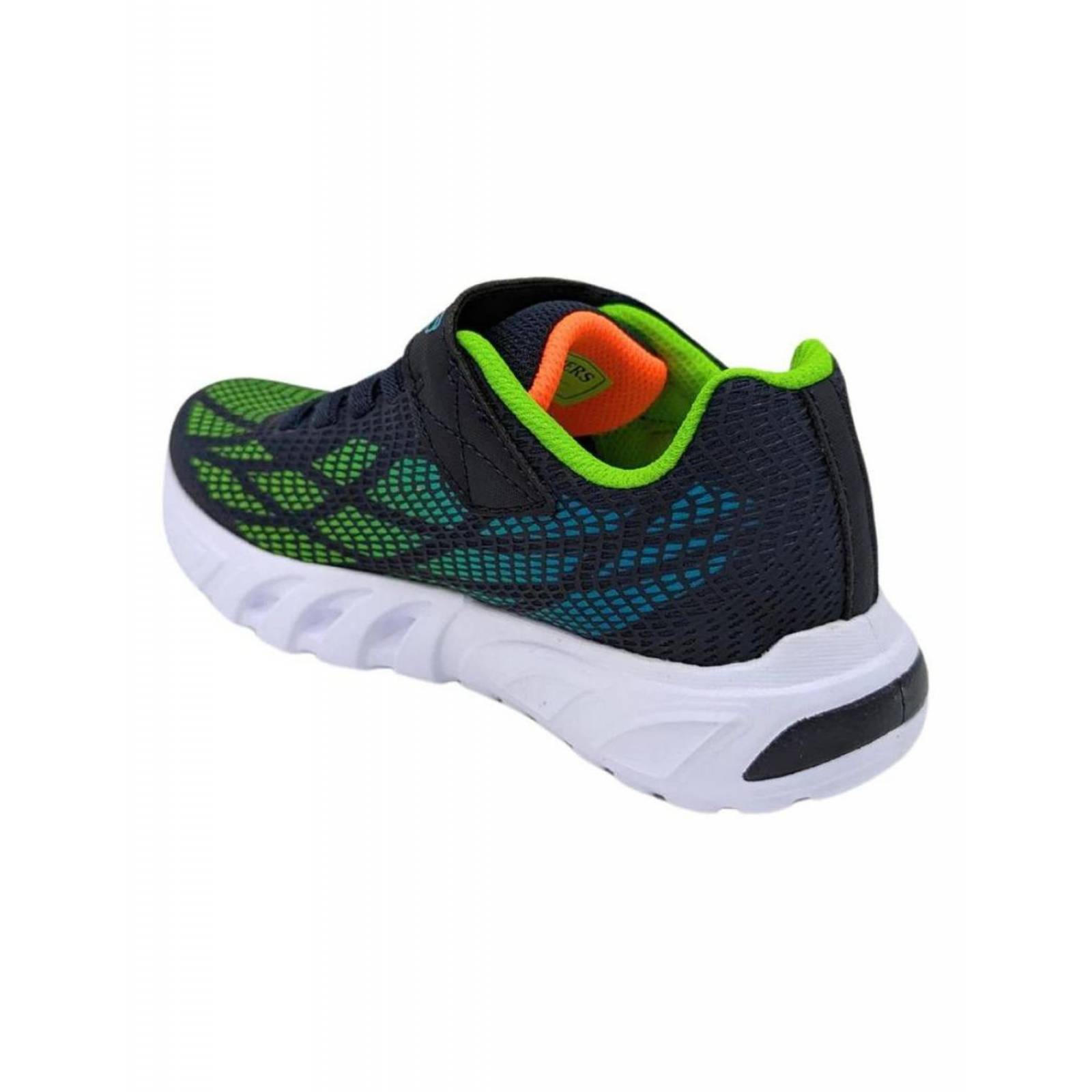 Tenis Skechers Flex Glow Elite Luces Azul 400137n Para Niño 