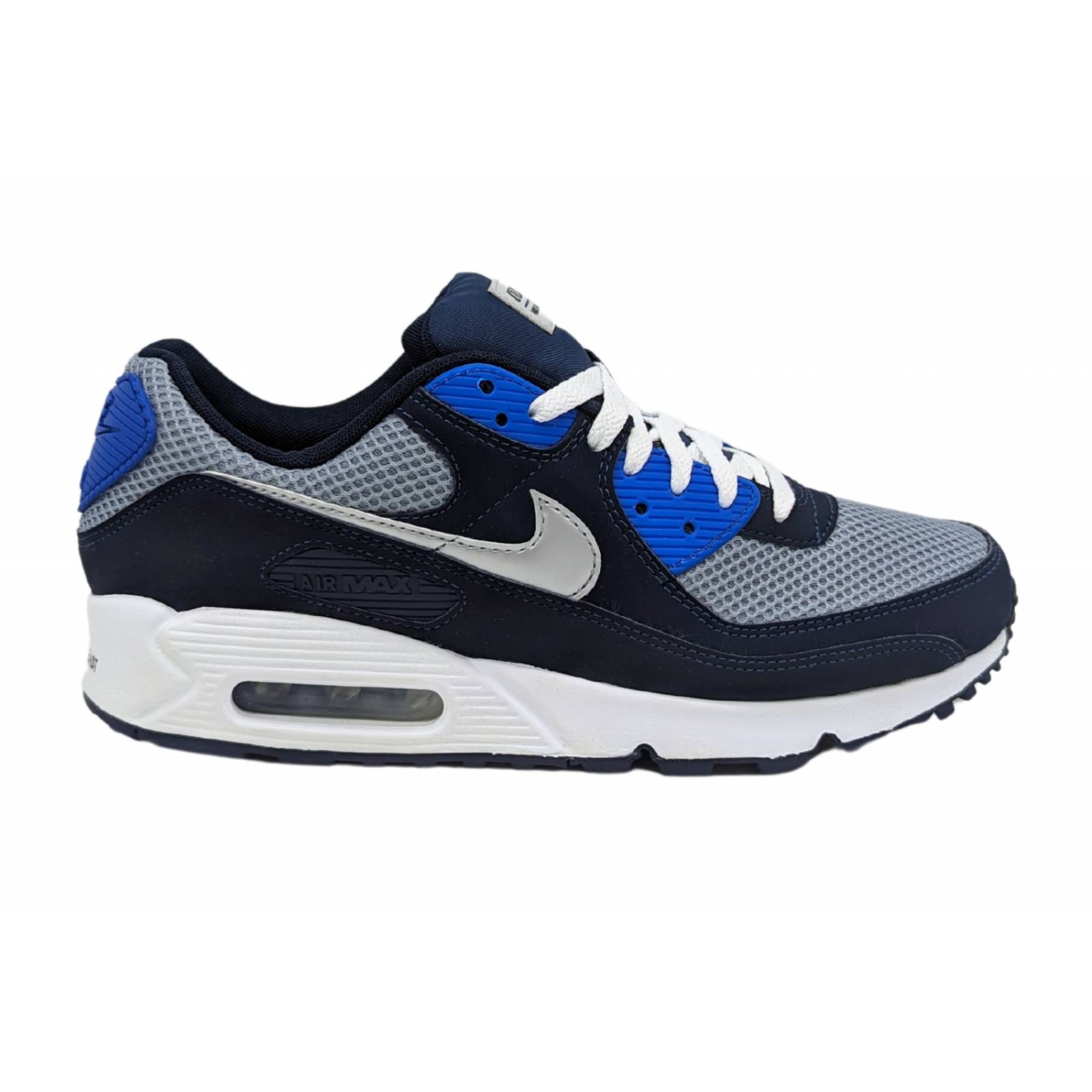 Tenis Nike Air Max 90 SE Azul-Gris FD0374 410 Para Hombre 