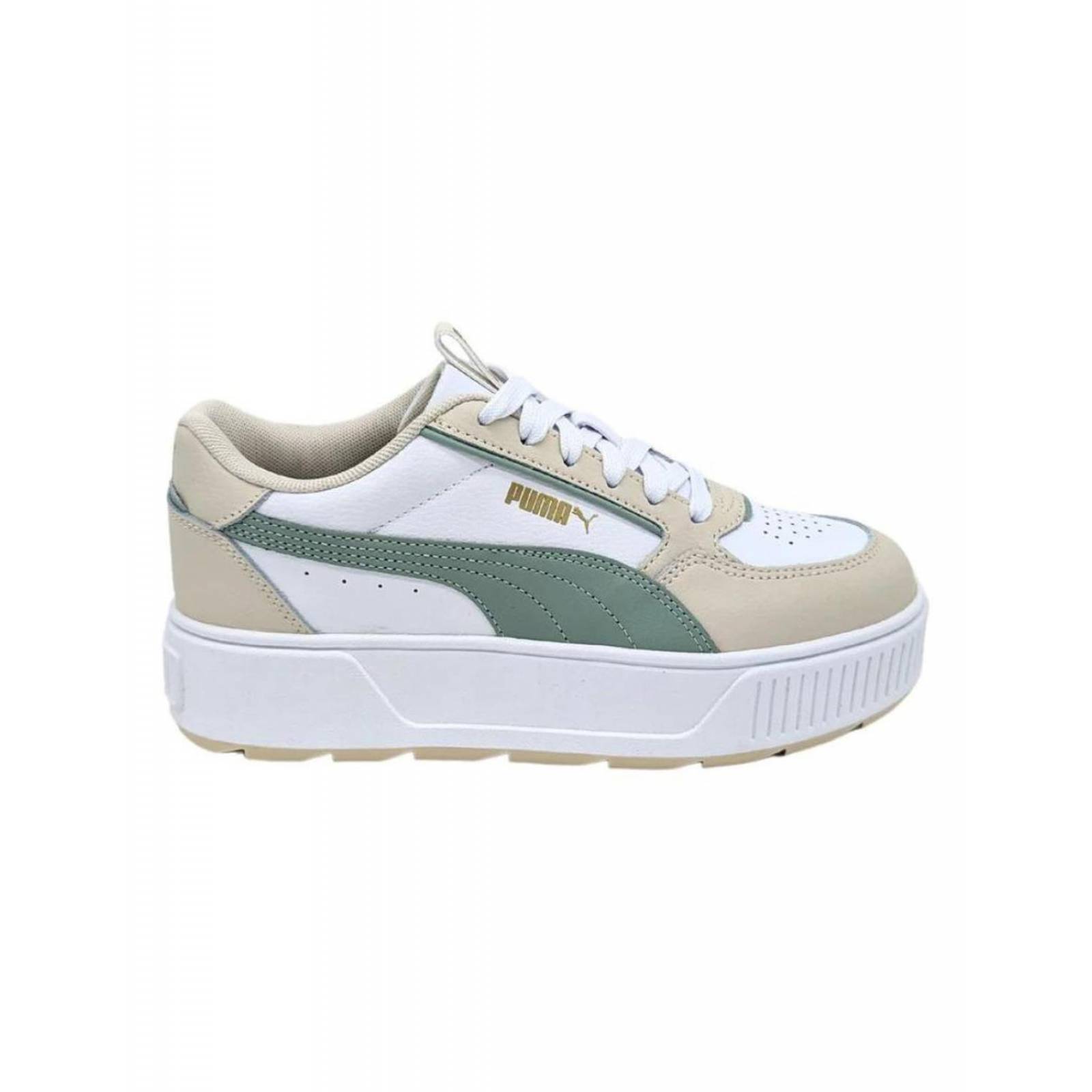 Tenis Puma Karmen Rebelle Blanco-verde 387212 16 Para Mujer