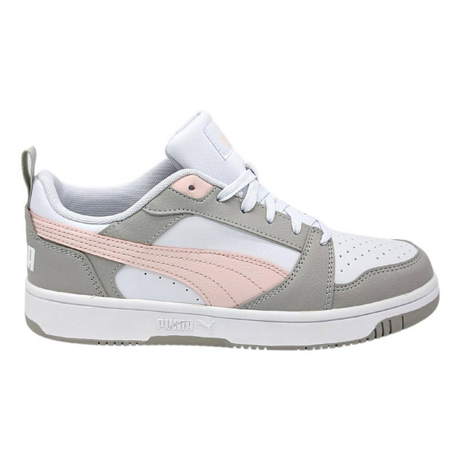 Tenis Puma Rebound V6 Low Blanco-gris 392328 08 Para Mujer 