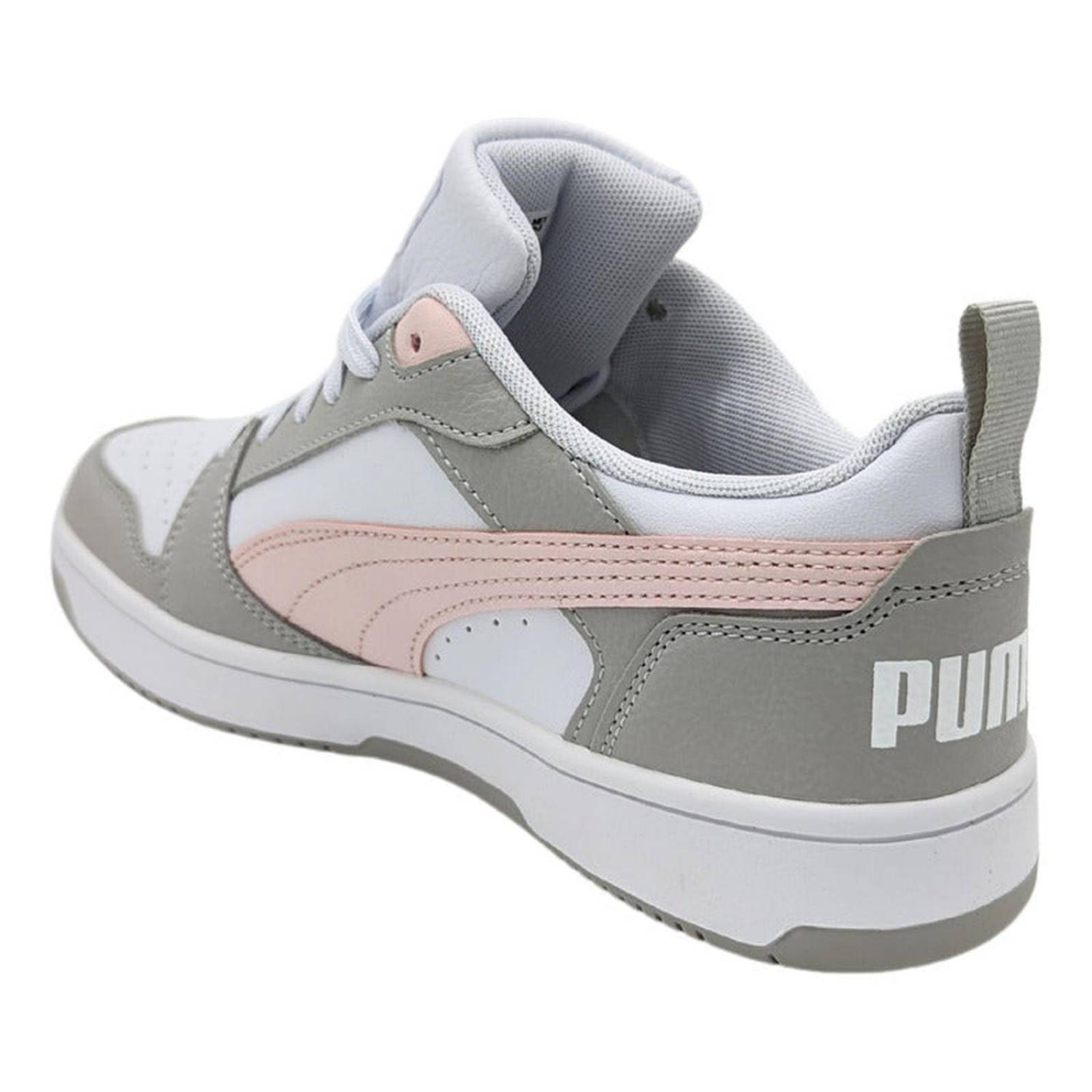 Tenis Puma Rebound V6 Low Blanco-gris 392328 08 Para Mujer 