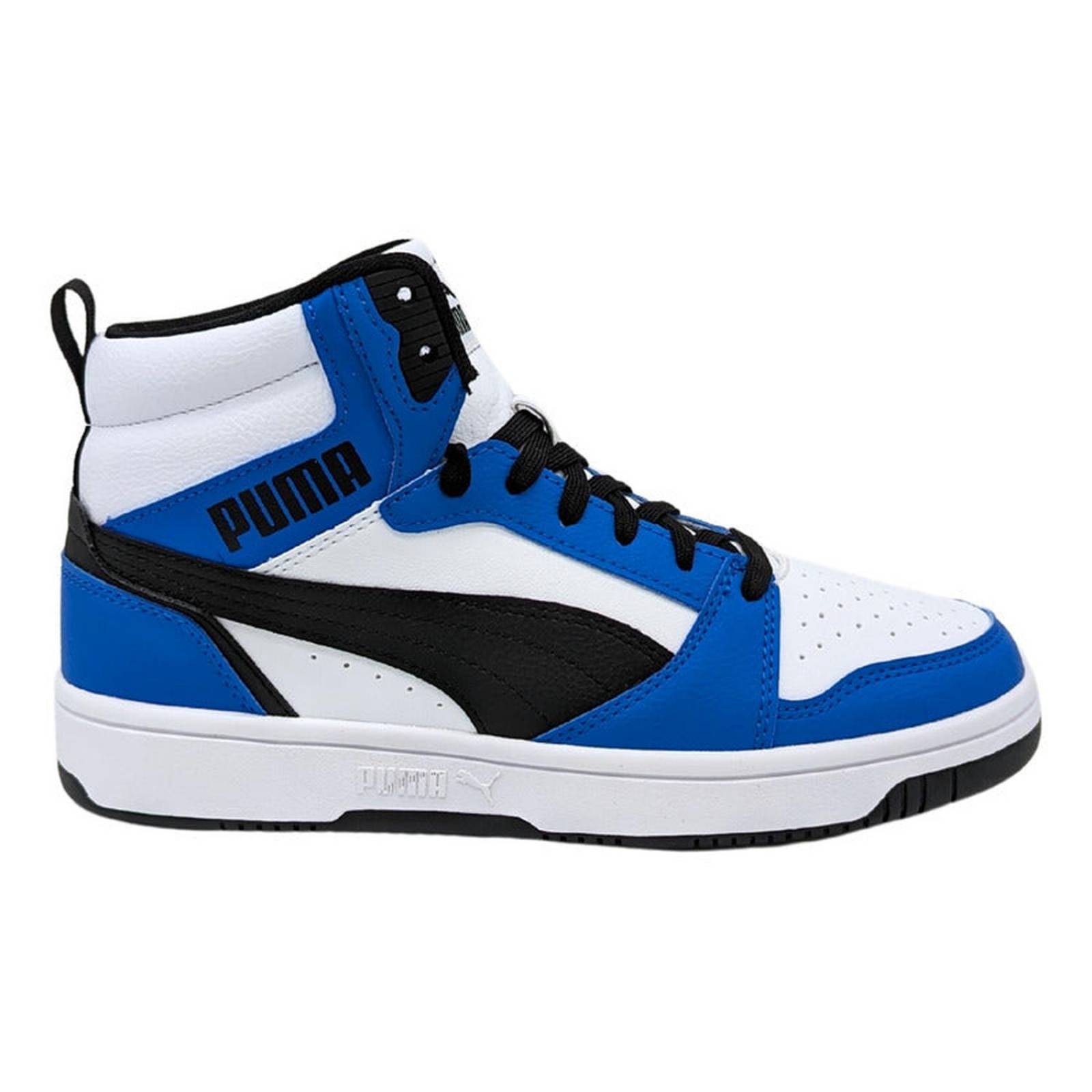 Tenis Puma Rebound V6 Mid Jr Blanco-azul 393831 06 Juvenil 