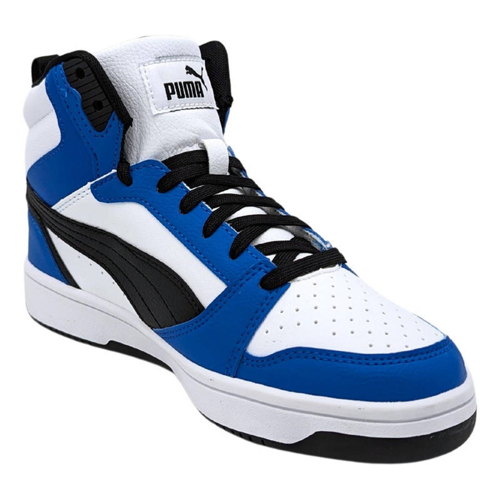 Tenis Puma Rebound V6 Mid Jr Blanco-azul 393831 06 Juvenil 