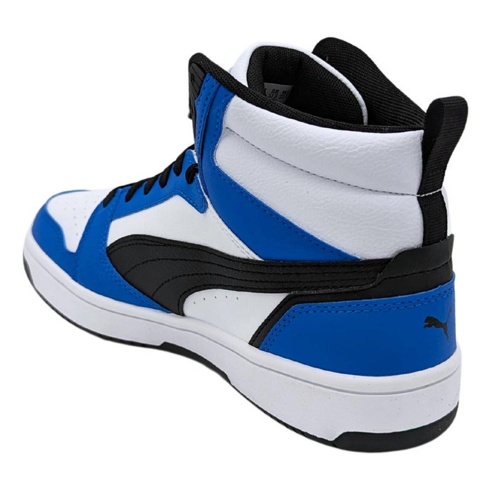 Tenis Puma Rebound V6 Mid Jr Blanco-azul 393831 06 Juvenil 