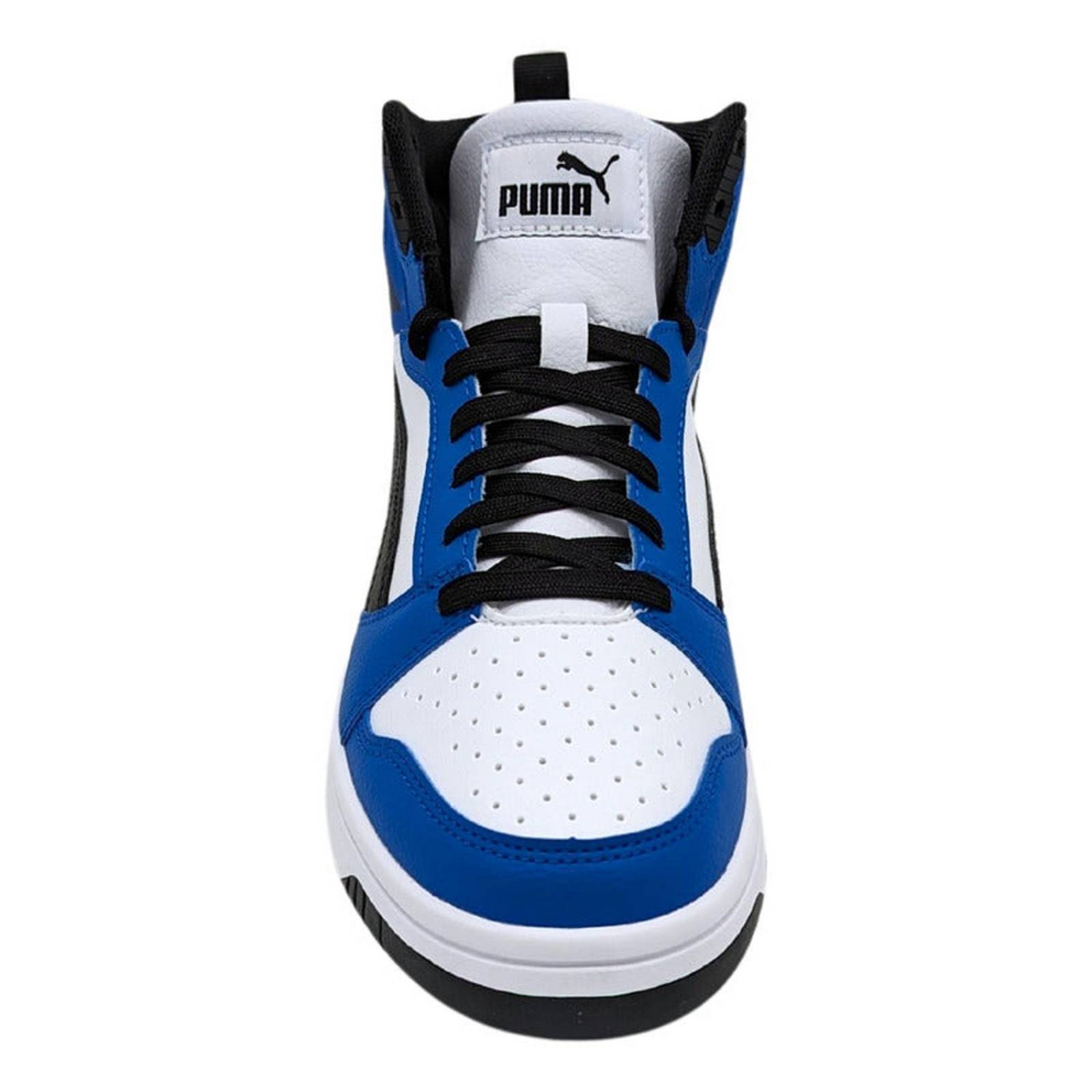 Tenis Puma Rebound V6 Mid Jr Blanco-azul 393831 06 Juvenil 