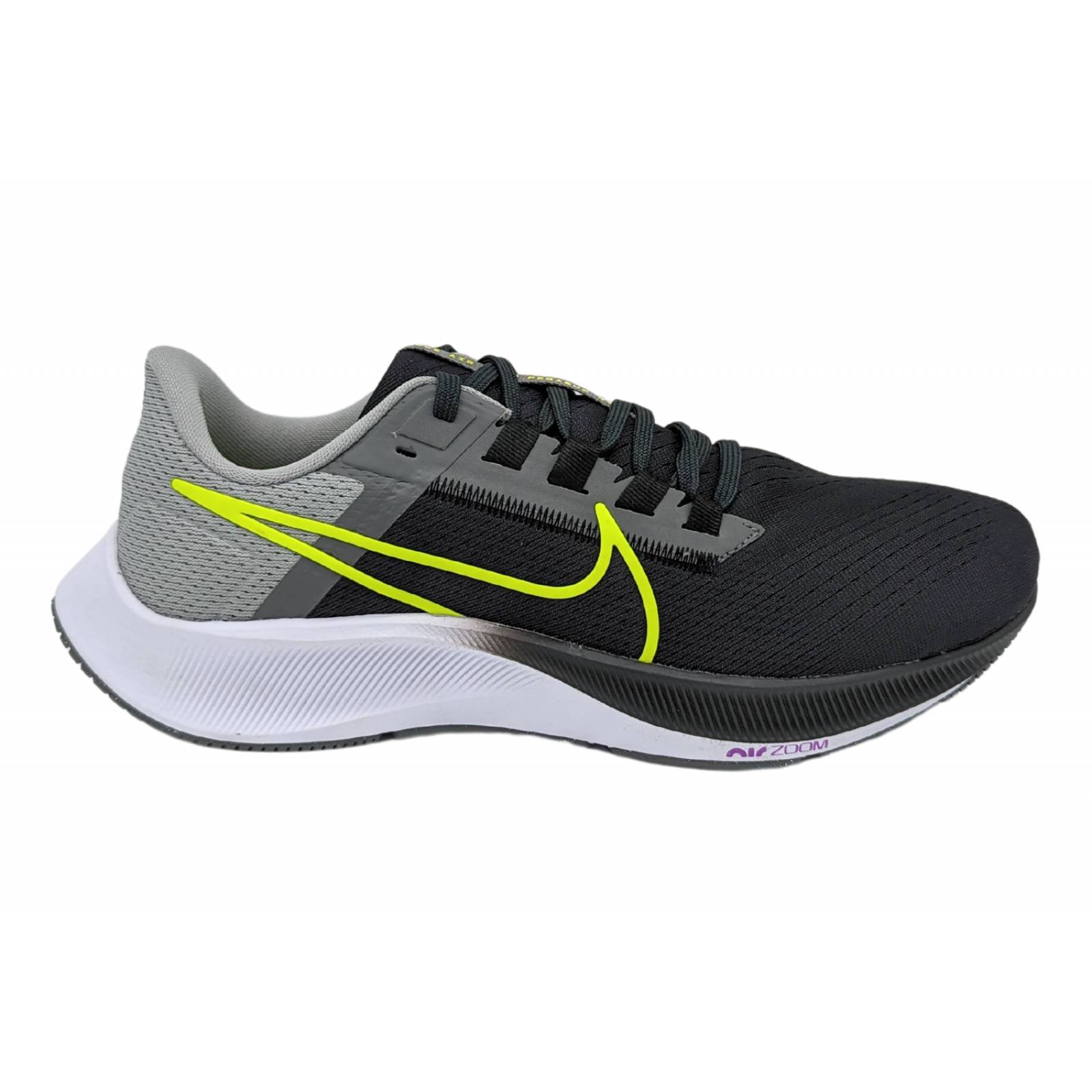 Tenis Nike Air Zoom Pegasus 38 Gris oscuro-Gris CW7356 005 Para Hombre 
