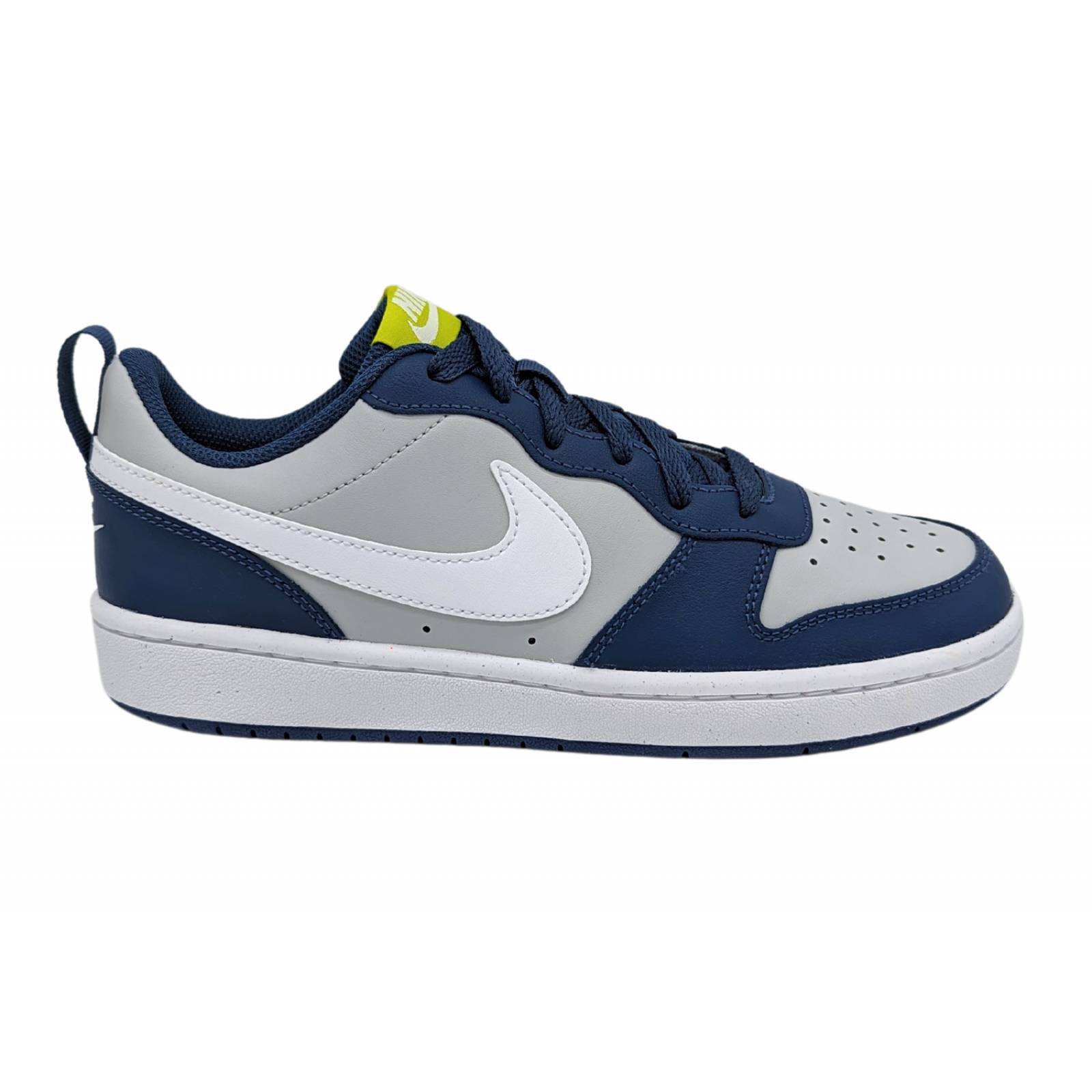 Tenis Nike Court Borough Low 2 Gs Gris-Azul BQ5448 016 Juvenil 