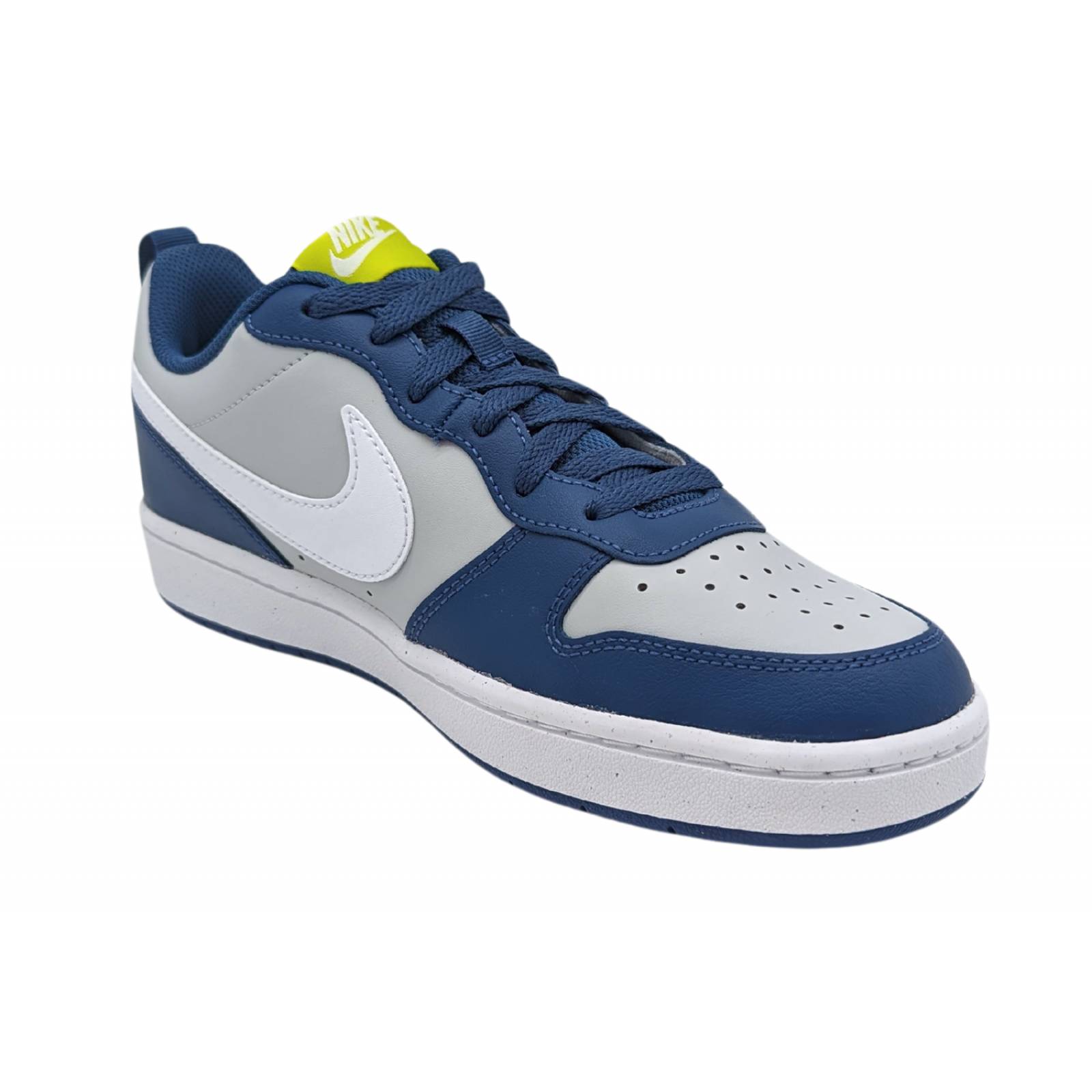 Tenis Nike Court Borough Low 2 Gs Gris-Azul BQ5448 016 Juvenil 