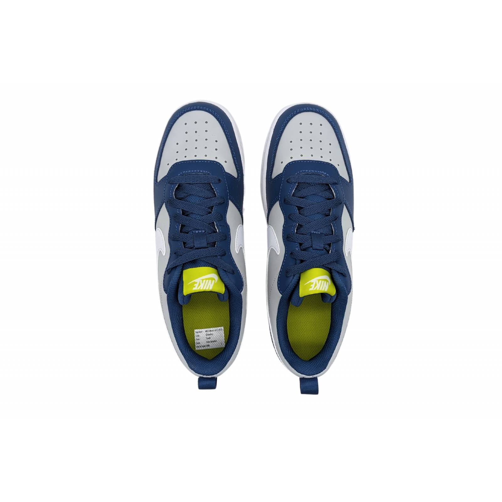 Tenis Nike Court Borough Low 2 Gs Gris-Azul BQ5448 016 Juvenil 