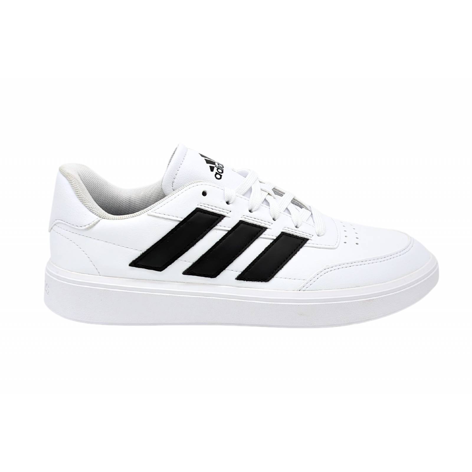 Tenis Adidas CourtBlock Blanco Franjas Negras IF4033 Para Hombre 