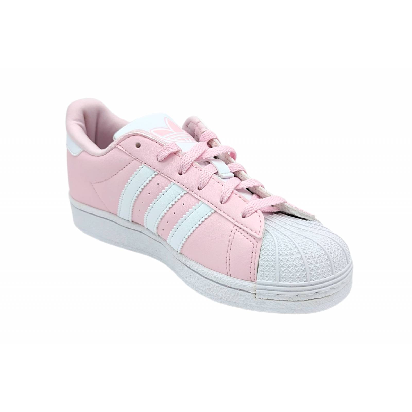 Zapatos Adidas Superstar Blancas Y Rosas Tenis Adidas Superstar