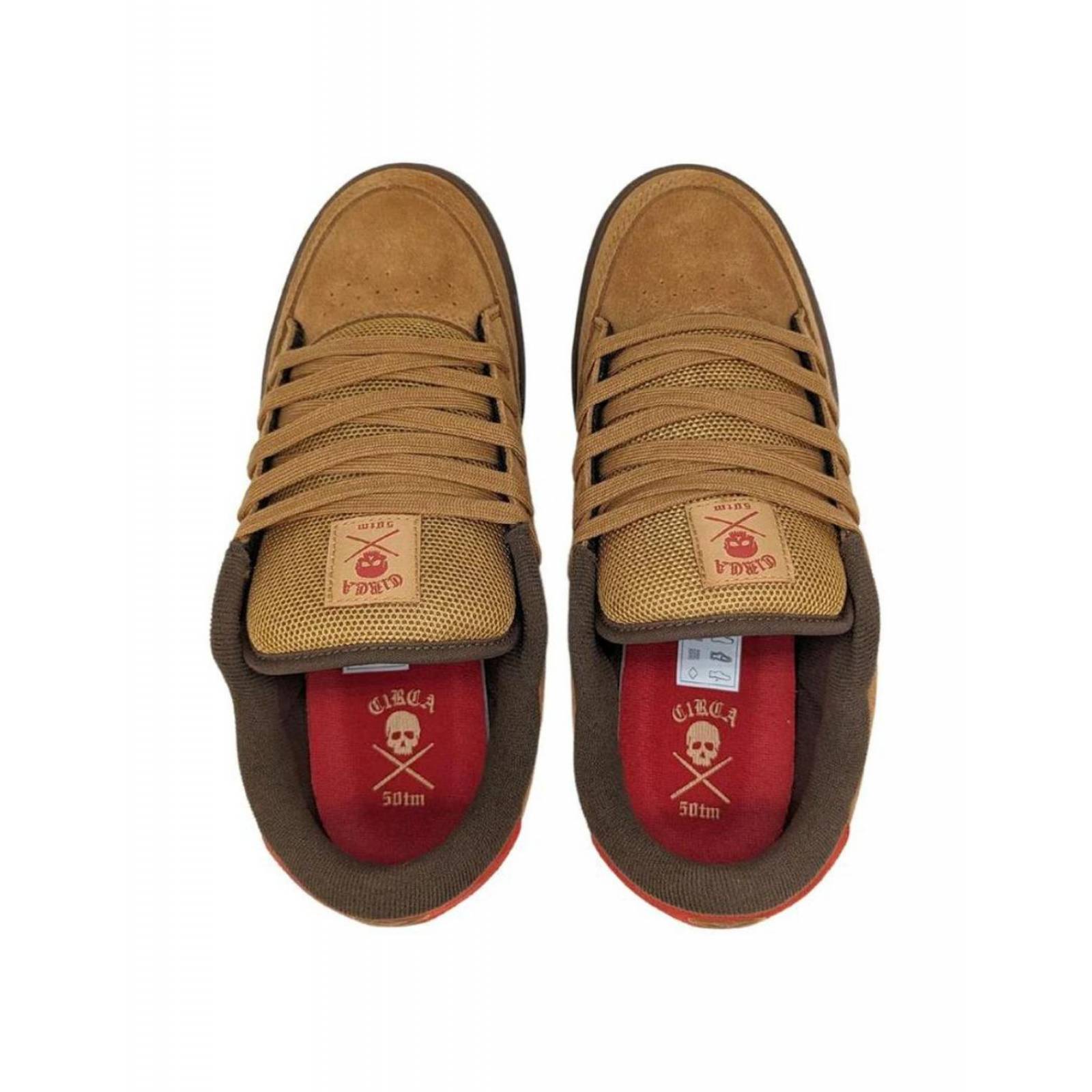 Tenis Circa 50 Tm Marrón-café Gamuza 0638 Para Hombre