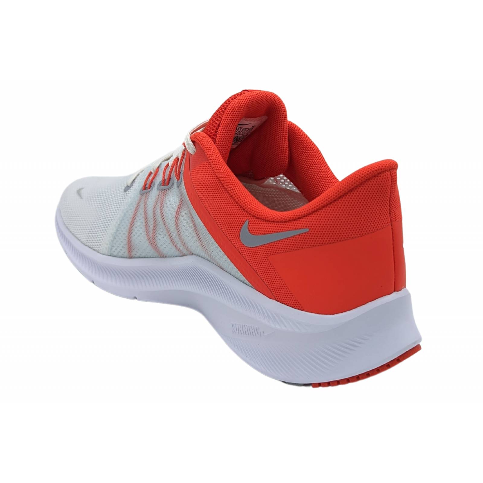 Tenis Nike Quest 4 Running Blanco-Rojo DA1105 100 Para Hombre 