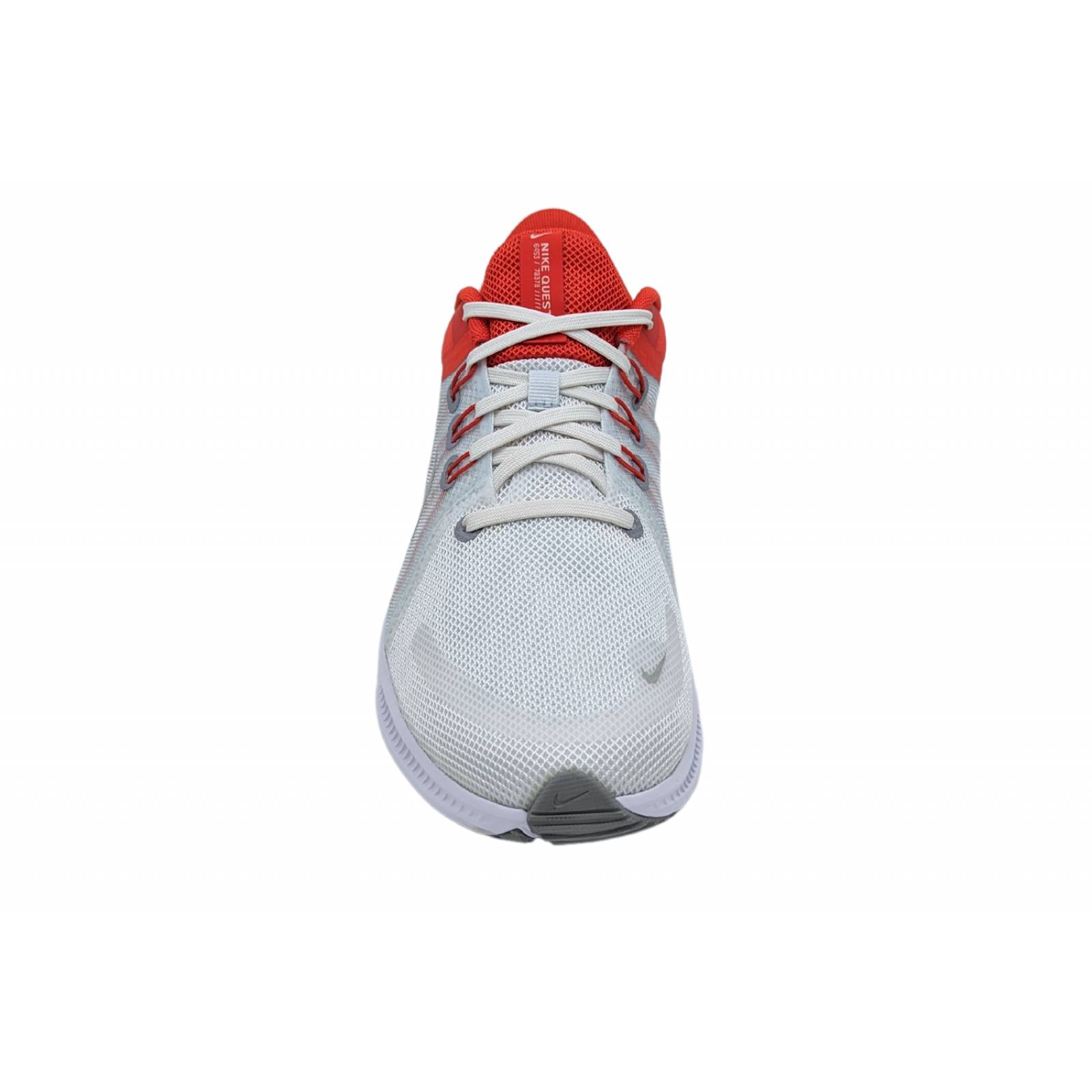 Tenis Nike Quest 4 Running Blanco-Rojo DA1105 100 Para Hombre 