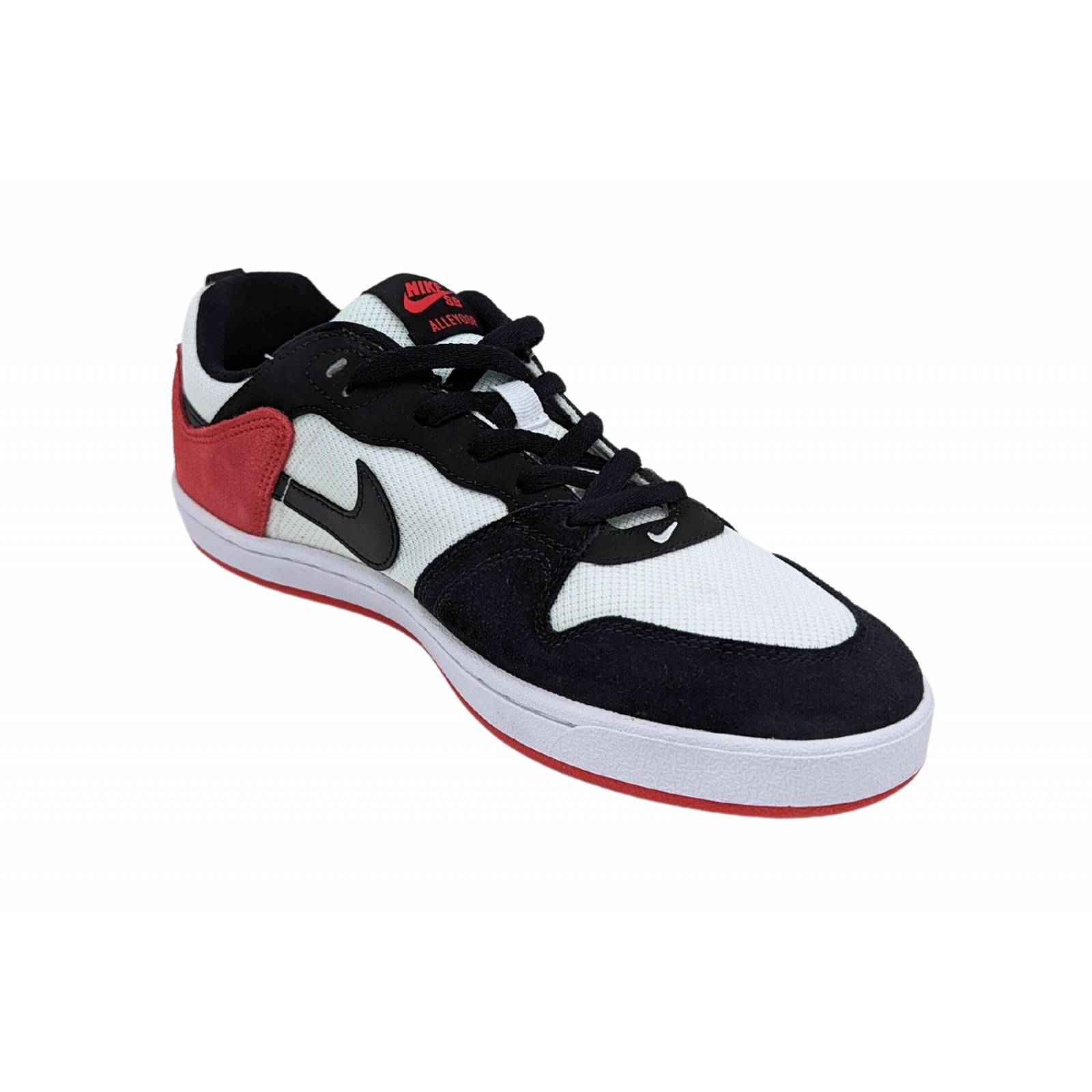 Tenis Nike SB Alleyoop Para Hombre CJ0882 102 Blanco-Negro-Rojo 