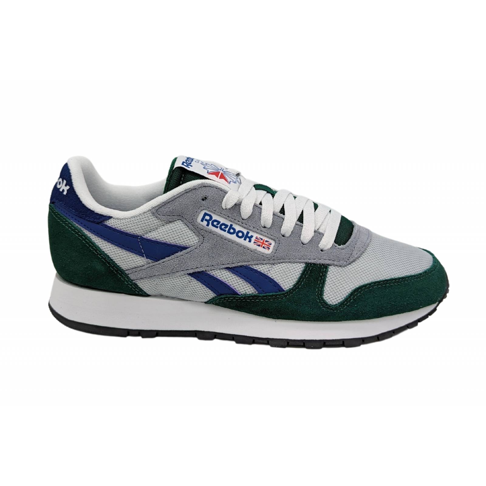 Tenis Reebok Classic Leather Running Gris-Verde GX4655 Para Hombre 