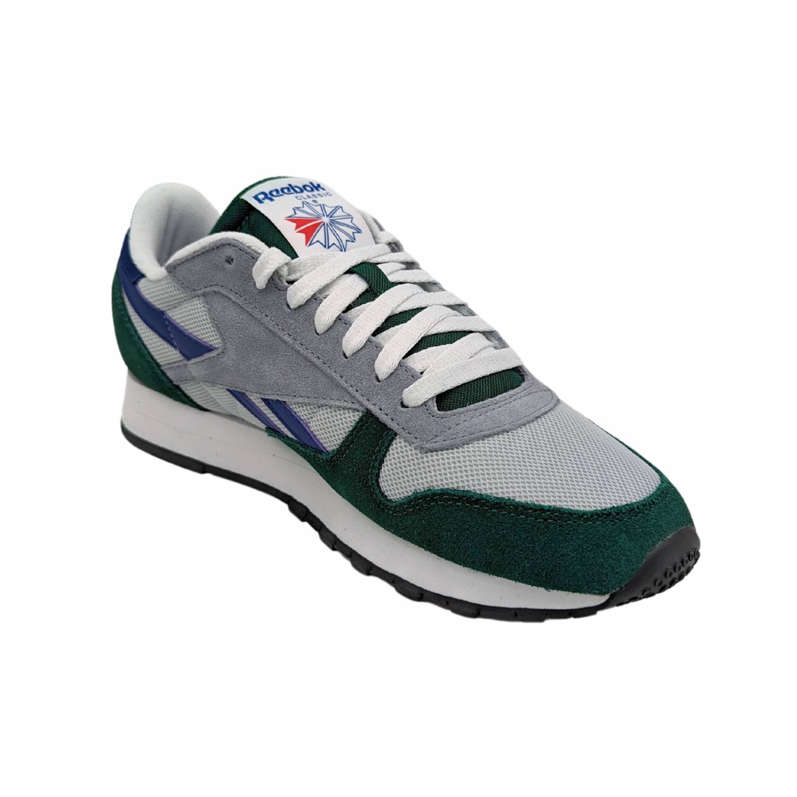 Tenis Reebok Classic Leather Running Gris-Verde GX4655 Para Hombre 