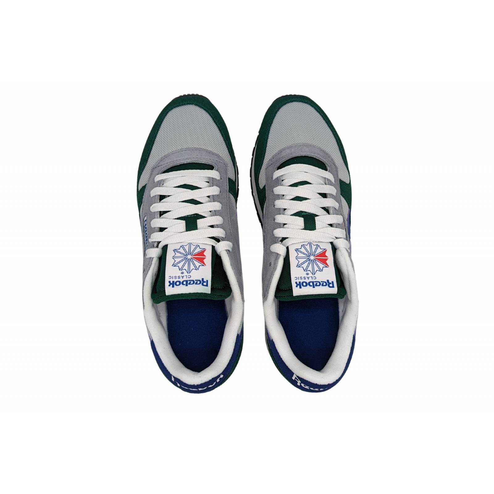 Tenis Reebok Classic Leather Running Gris-Verde GX4655 Para Hombre 