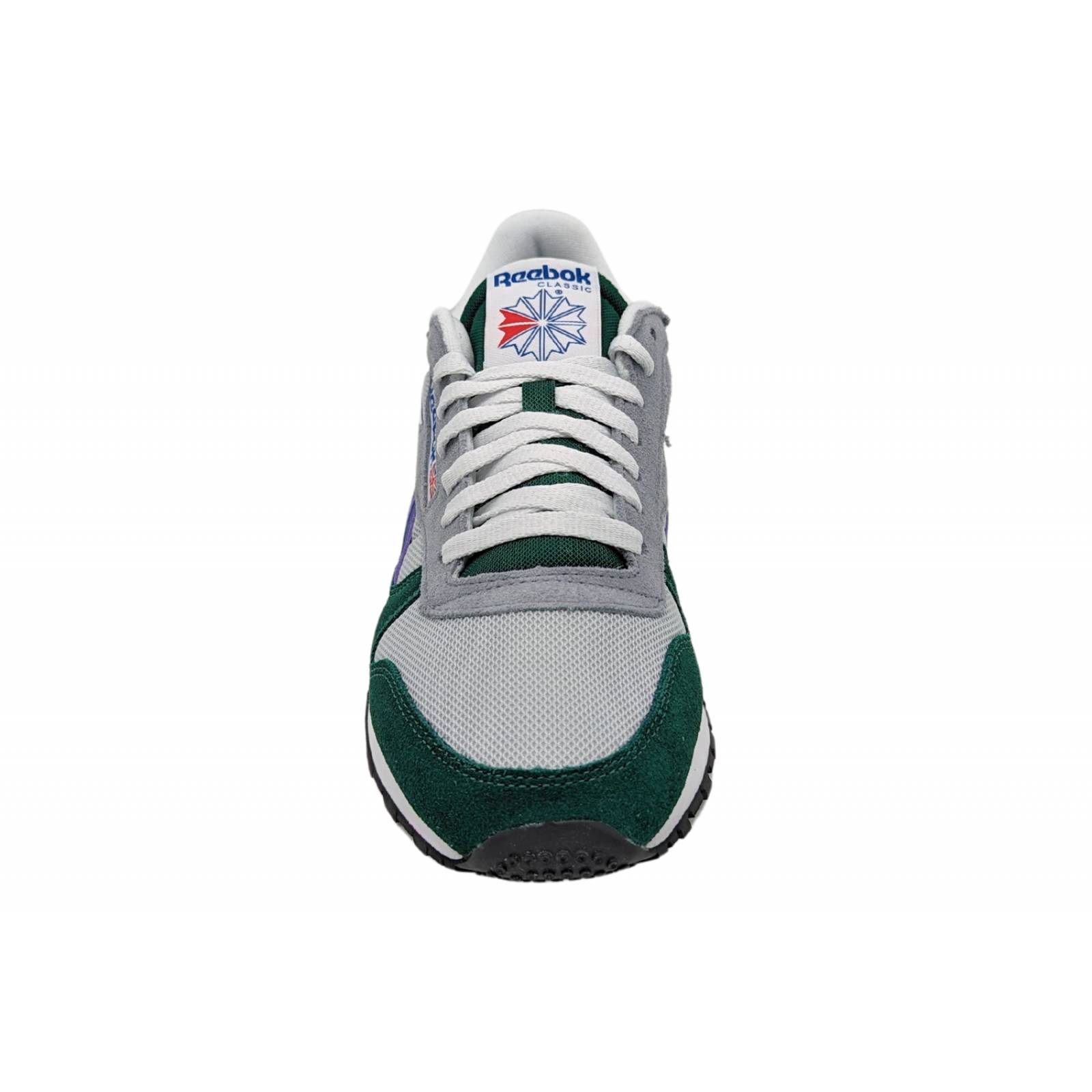 Tenis Reebok Classic Leather Running Gris-Verde GX4655 Para Hombre 
