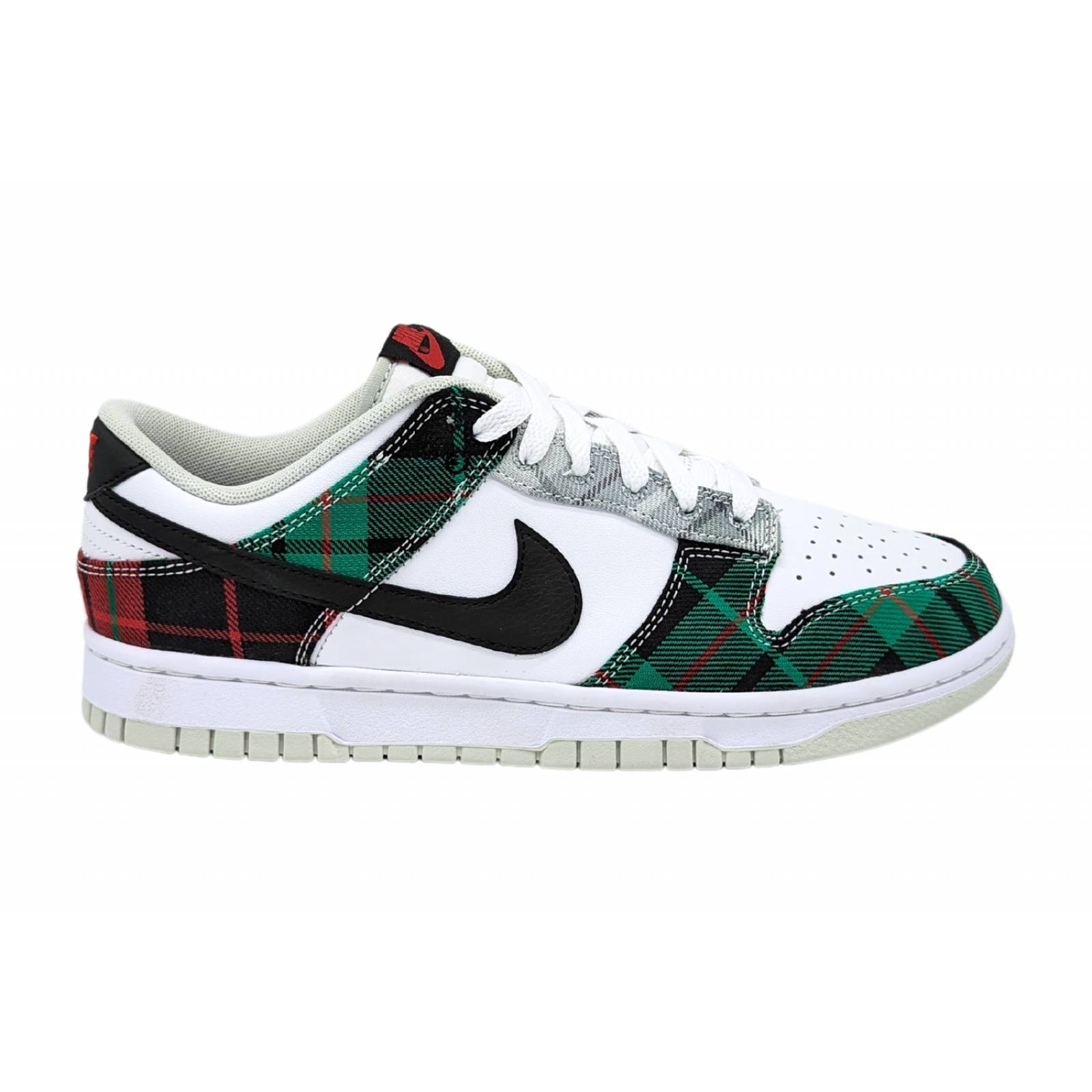 Tenis Nike Dunk Low Retro Blanco-Tela Cuadrada DV0827 100 Para Hombre 