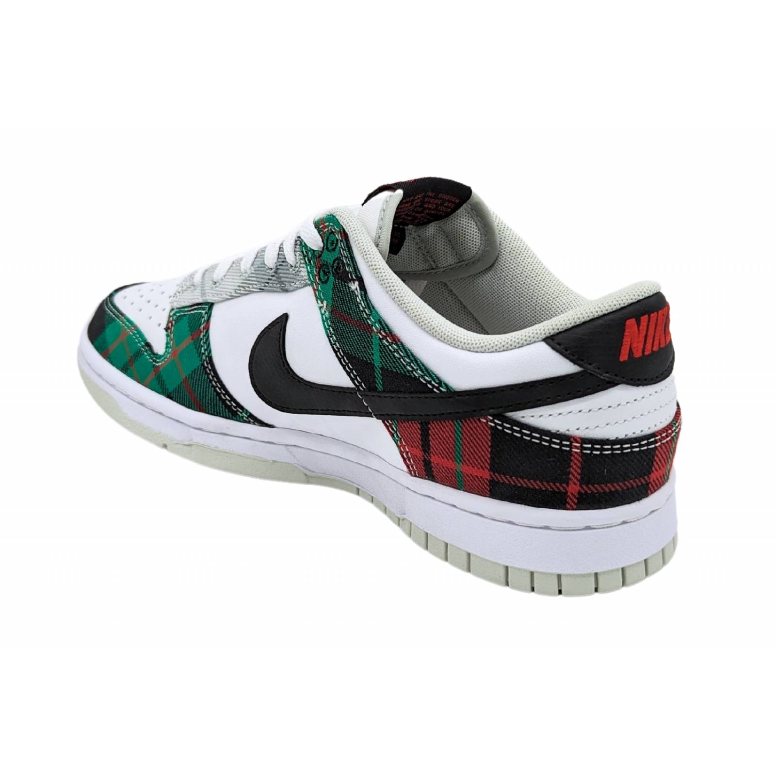 Tenis Nike Dunk Low Retro Blanco-Tela Cuadrada DV0827 100 Para Hombre 
