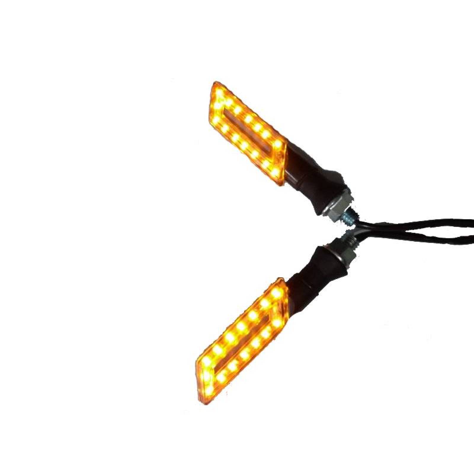 DIRECCIONAL P/MOTO LUZ LED AMBAR CUADRAD
